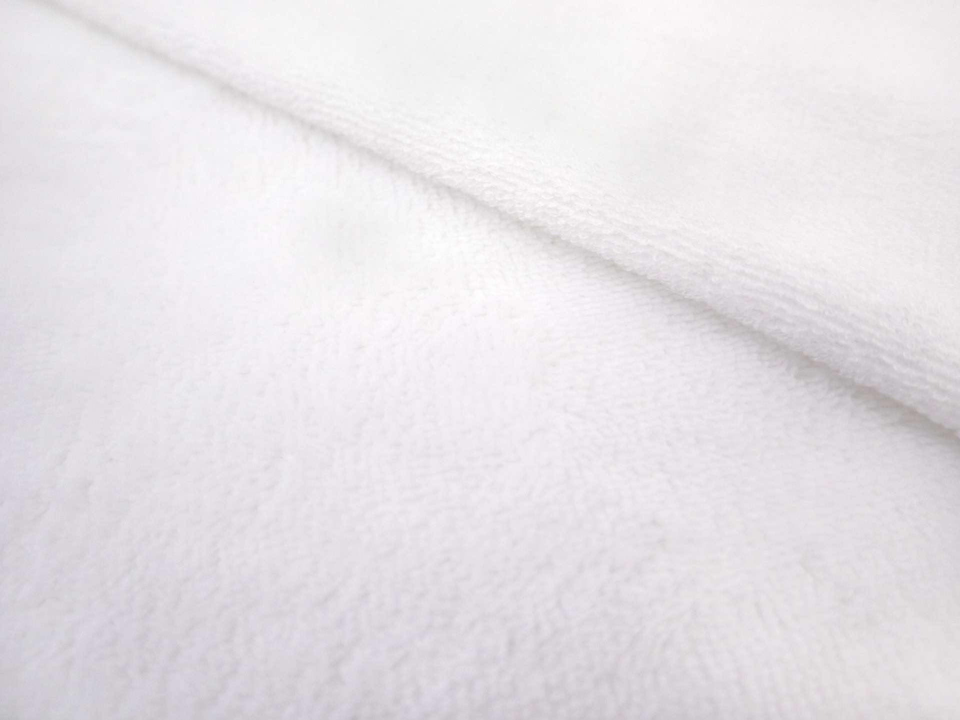 Bamboo Blend Terry Velour in White