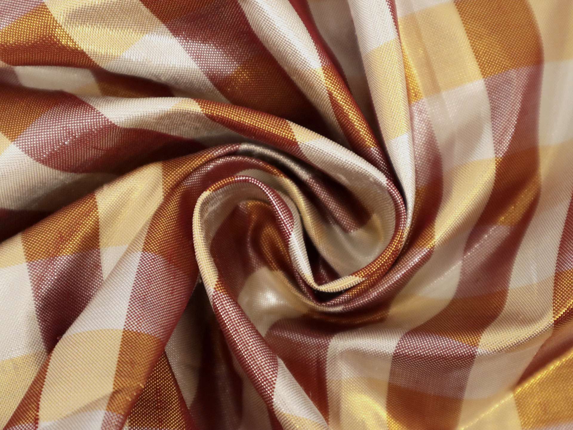 Metallic Gingham Shantung