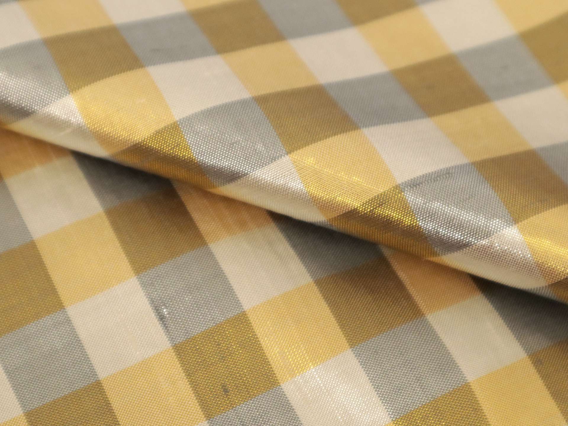 Metallic Gingham Shantung