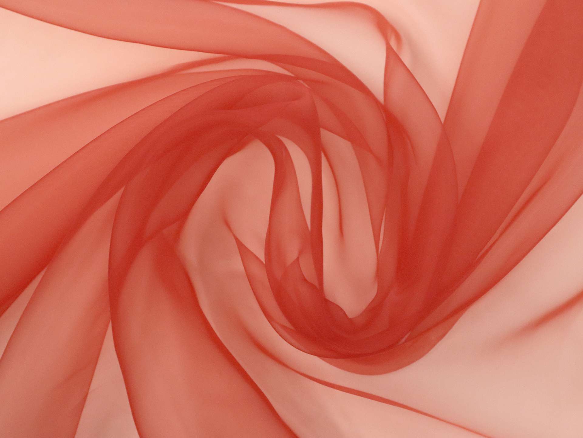Polyester Organza Onion Skin in Flame Orange