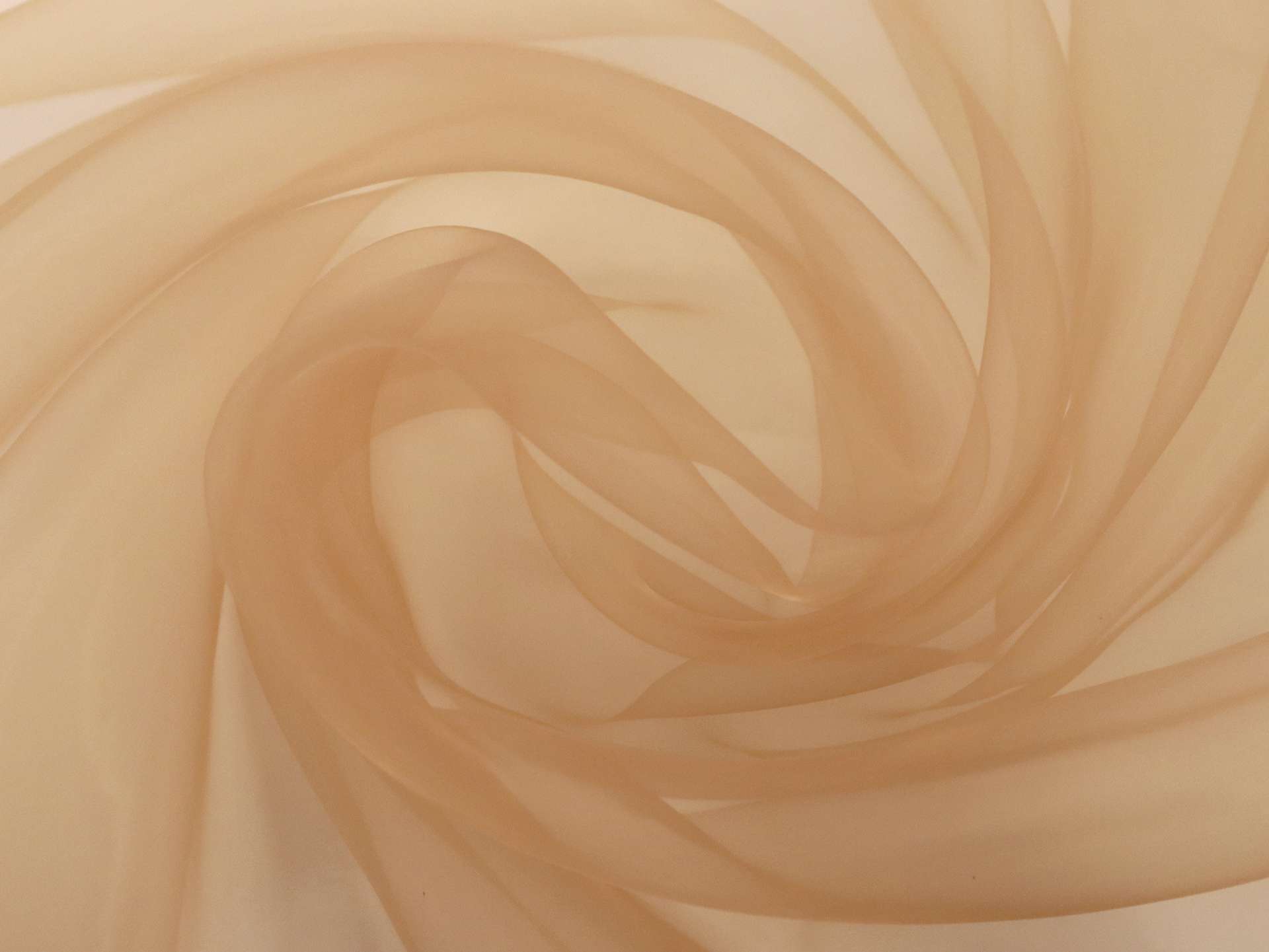 Polyester Organza Onion Skin in Camel