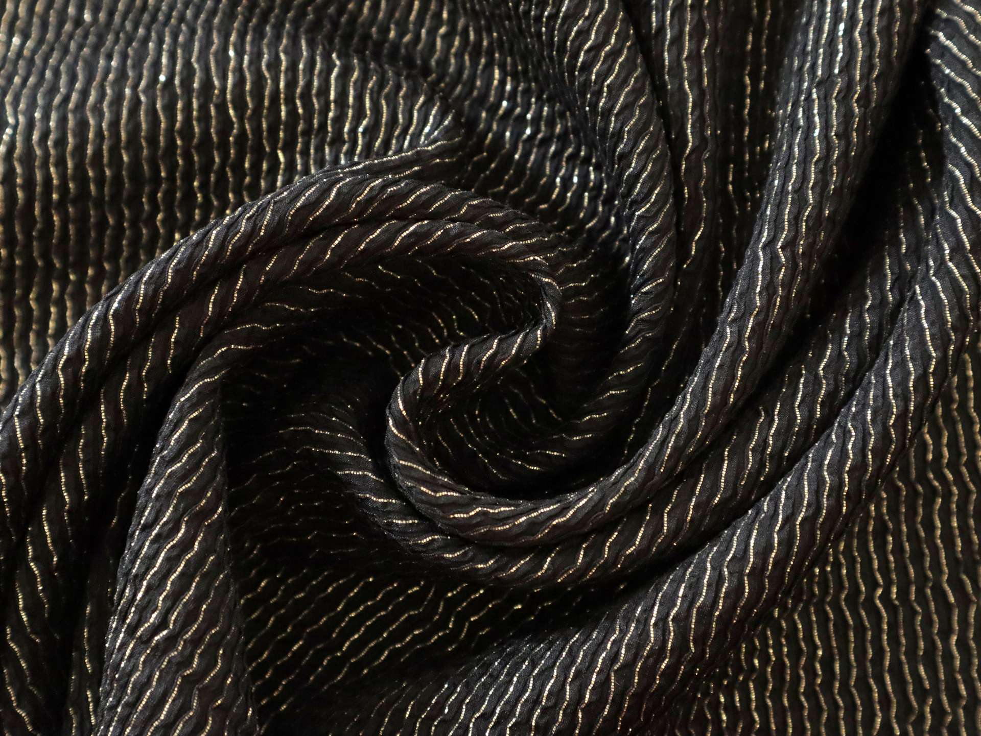 Silk and Lamé Plissé