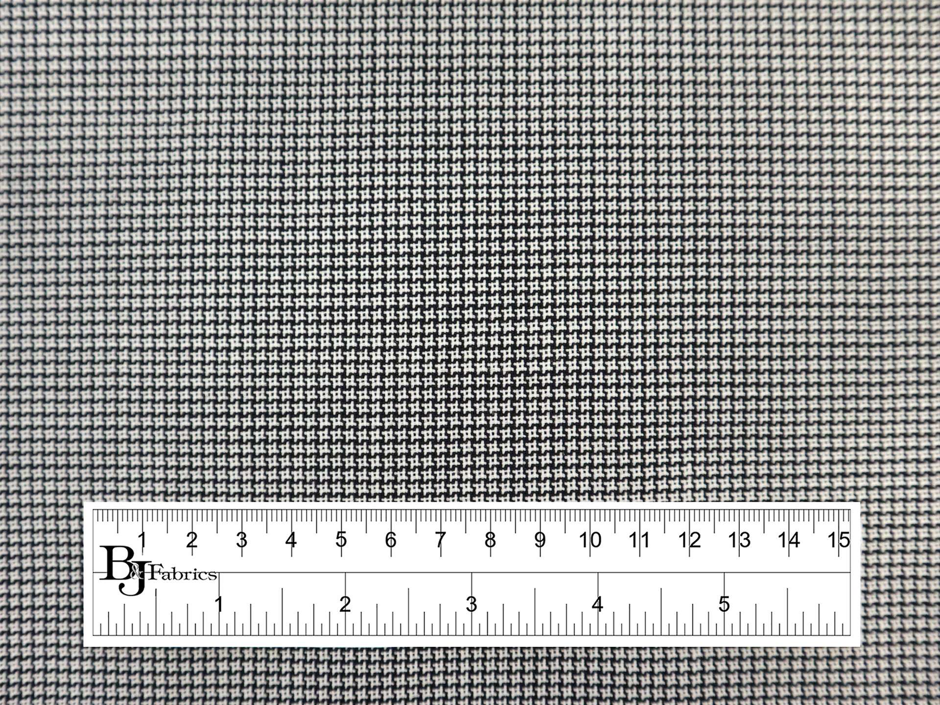 Wool Petit Houndstooth Suiting in Black & White