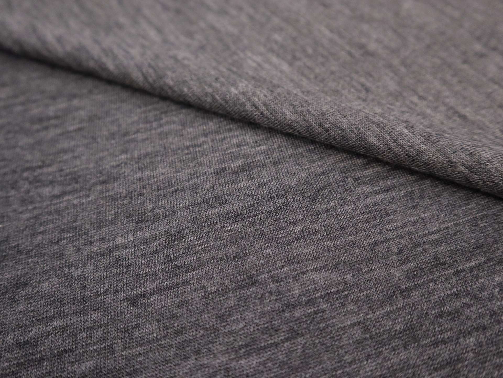 Super Fine Merino Wool Jersey in Heathered Charcoal