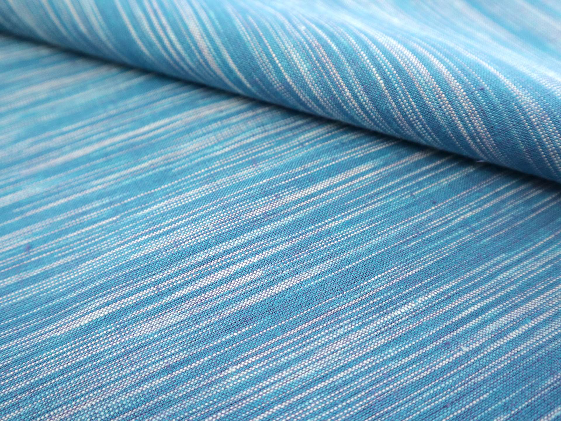 Woven Linen Novelty Stripe in Teal