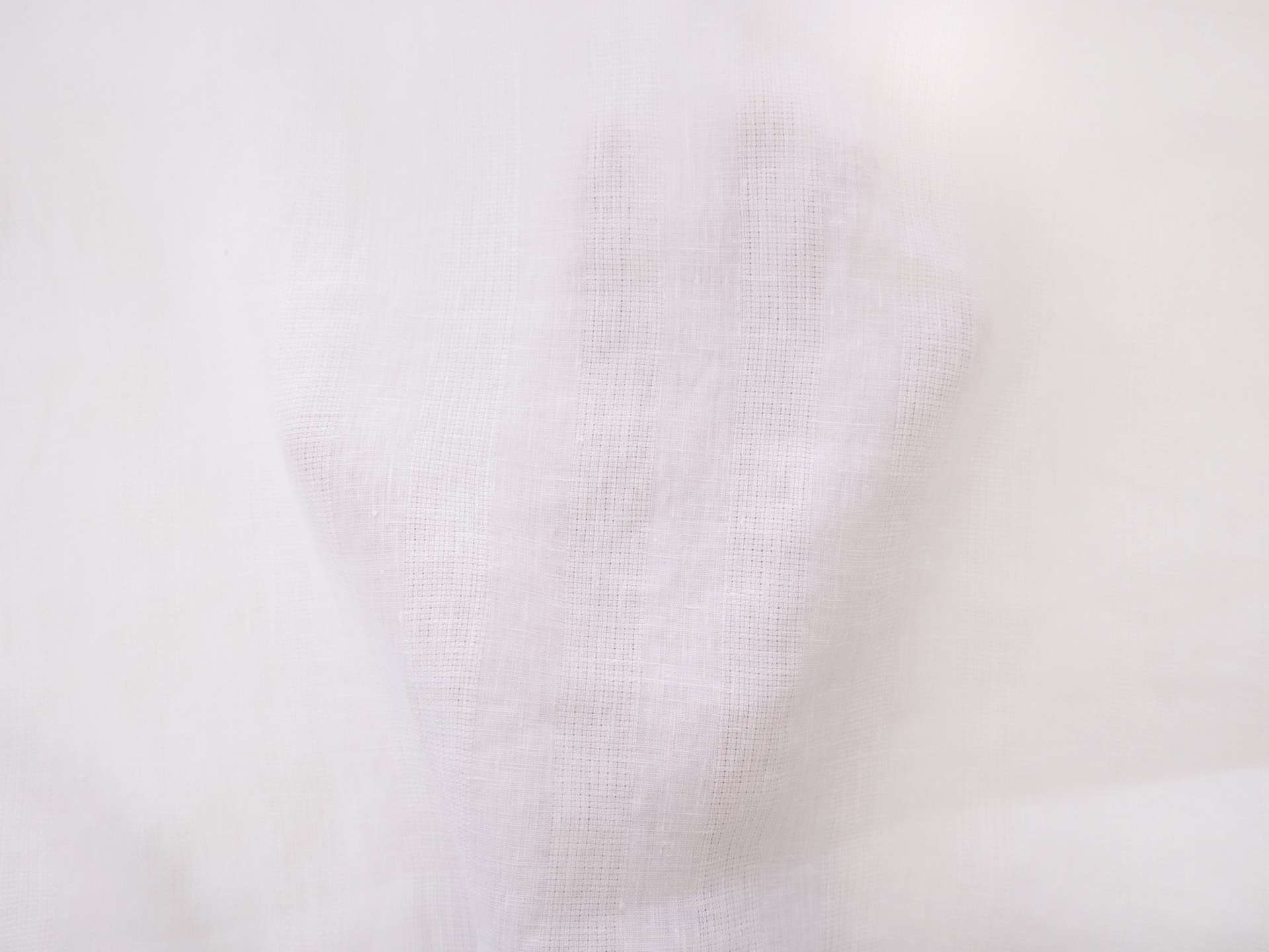 Linen Handkerchief Novelty Stripe in White