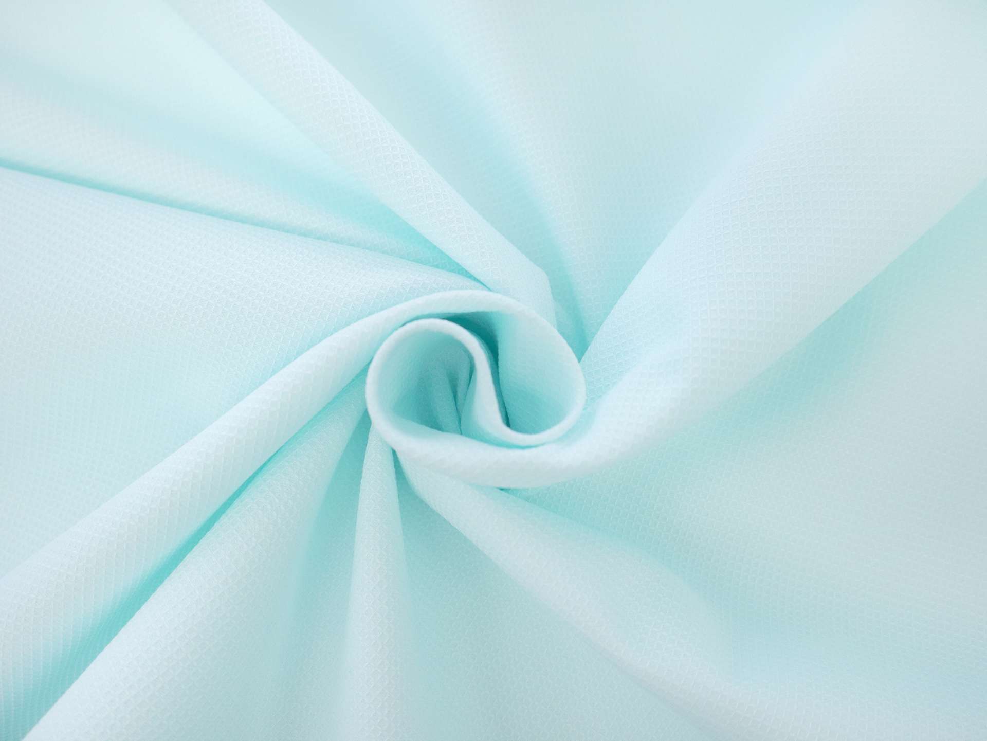 Baby Waffle Cotton Piqué in Seafoam Blue