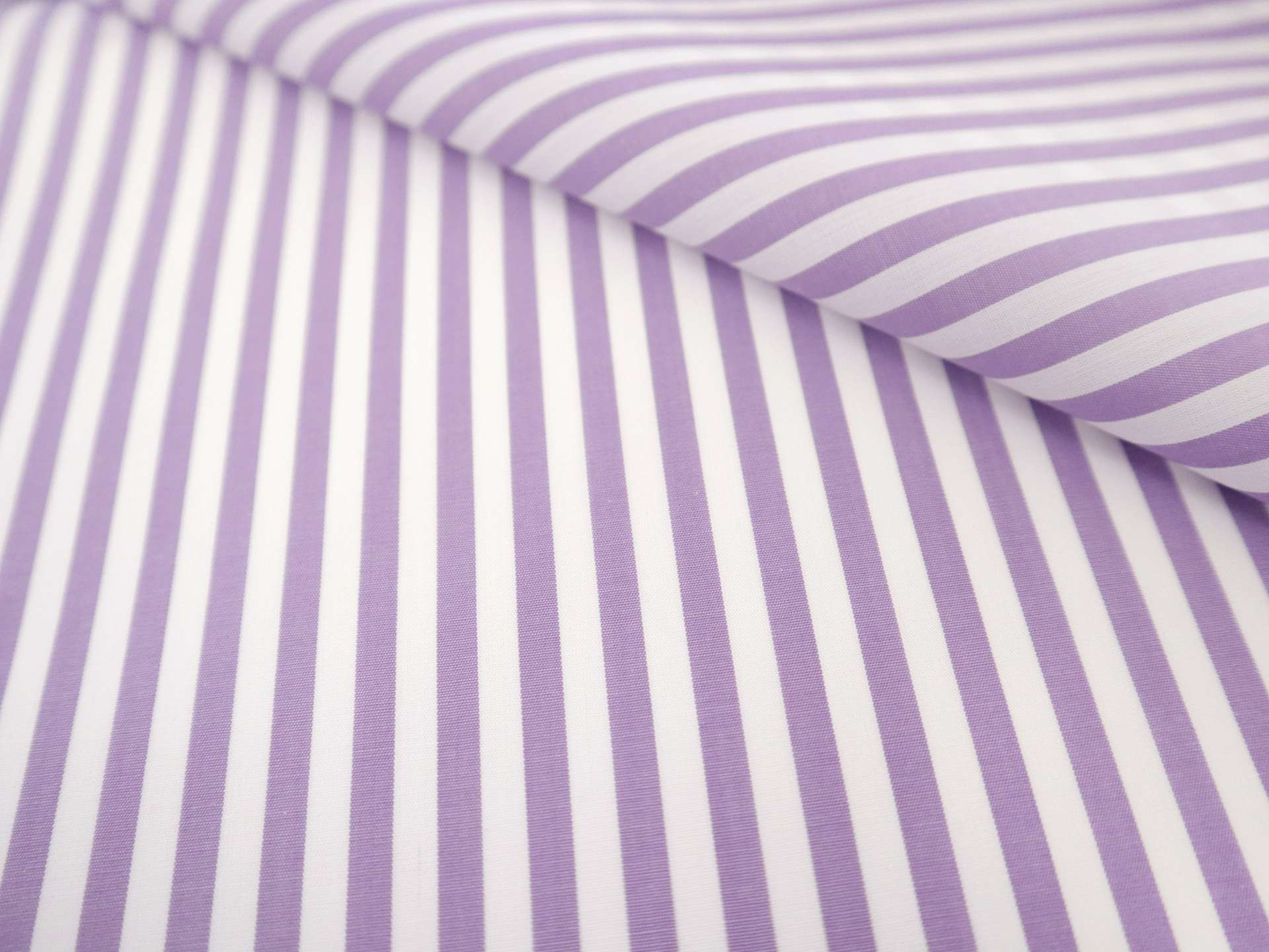 Pima Cotton Shirting Stripe in Violet