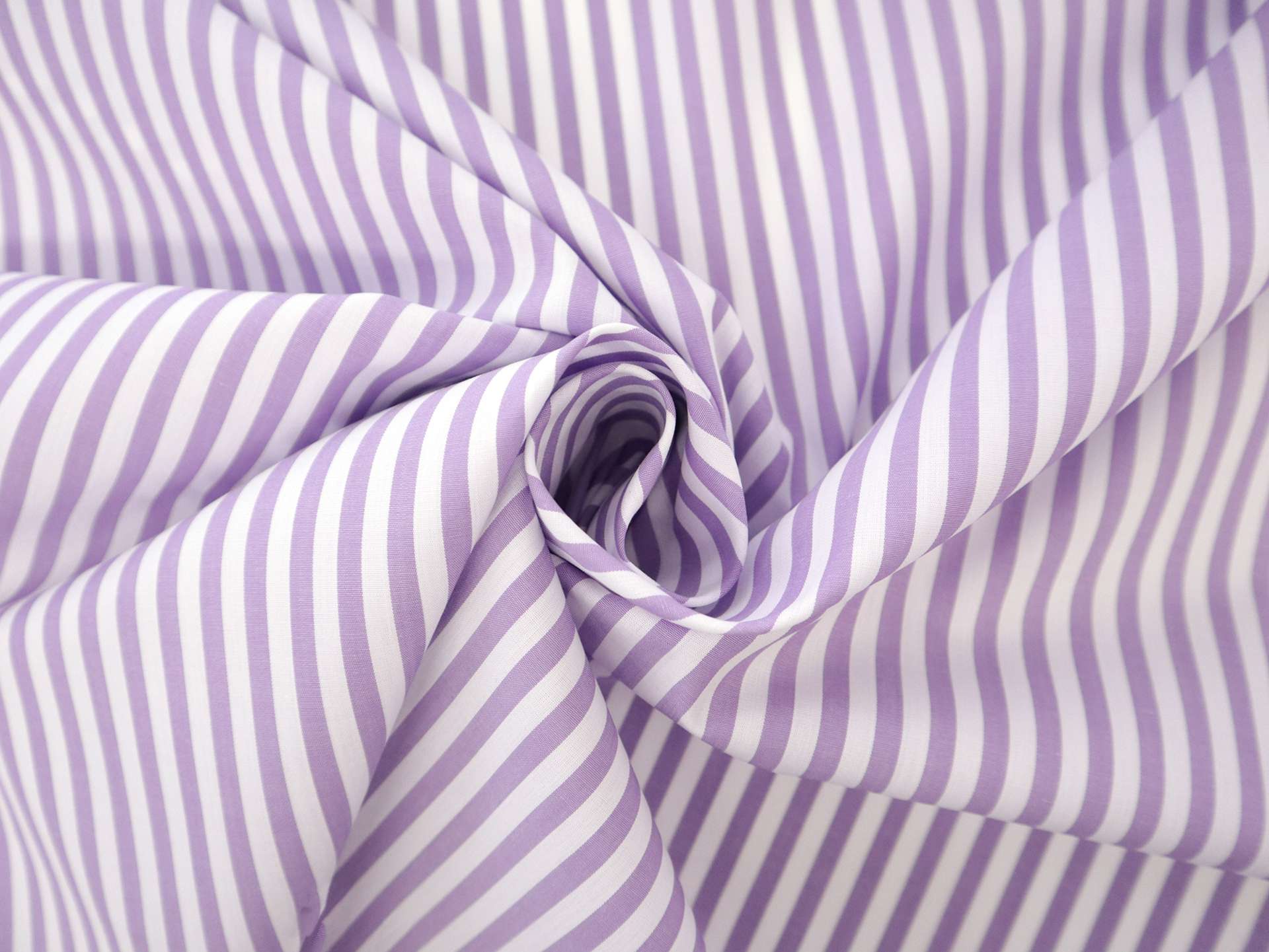 Pima Cotton Shirting Stripe in Violet