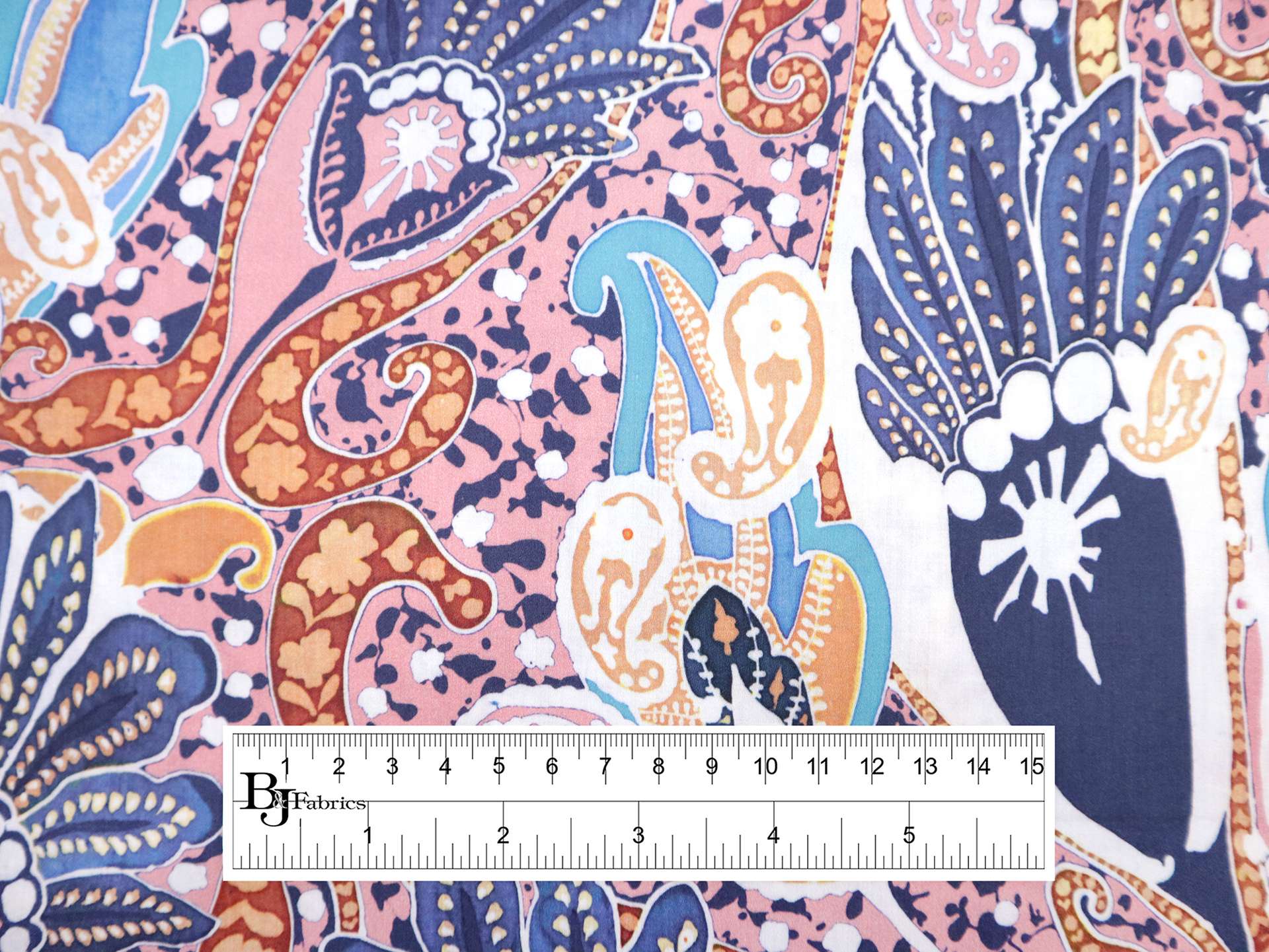 Cotton Sateen Lawn Modern Paisley Print 