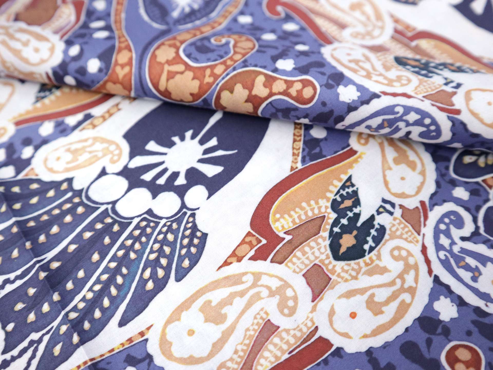 Cotton Sateen Lawn Modern Paisley Print 