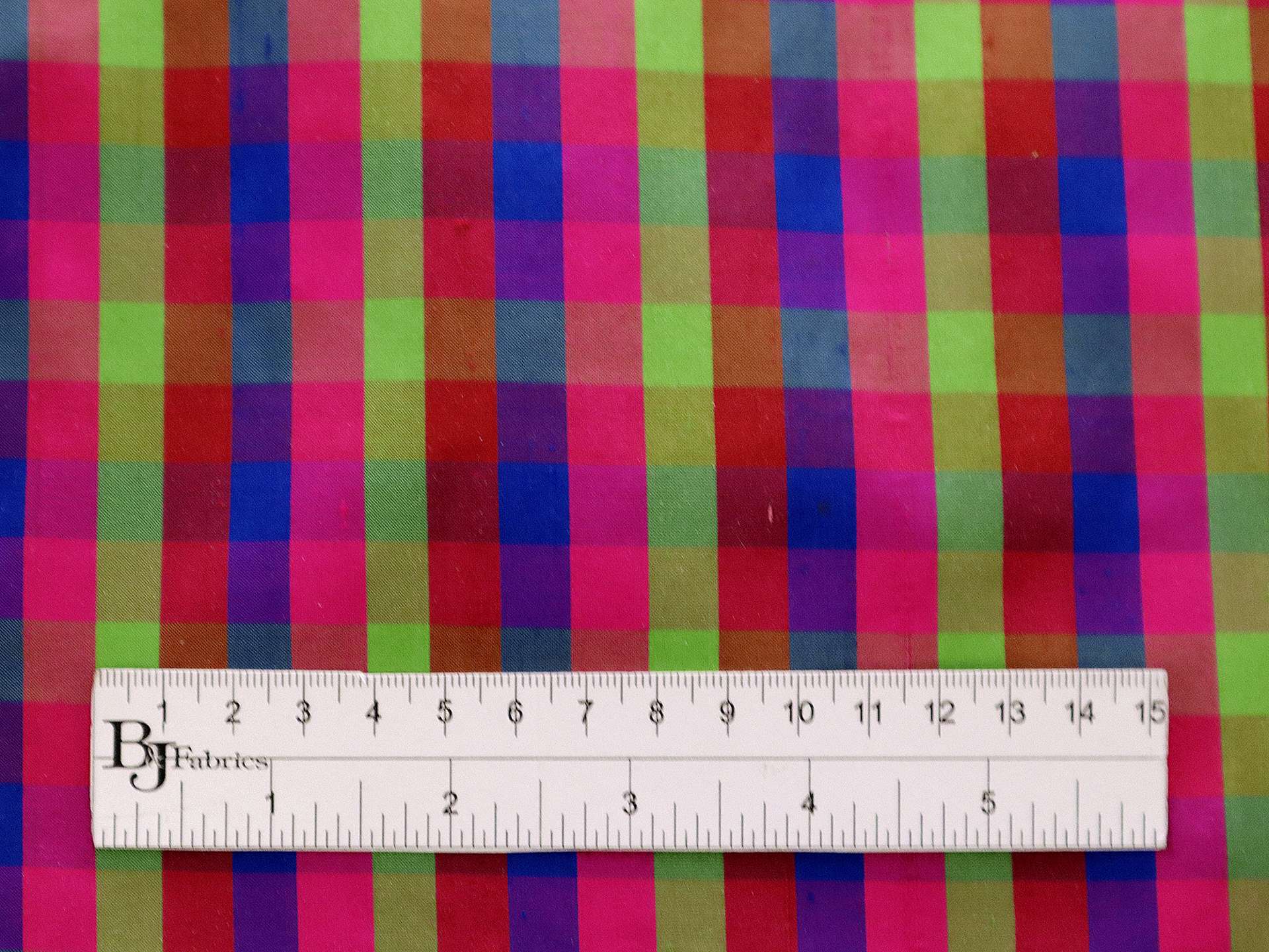 Gingham Pure Silk Shantung