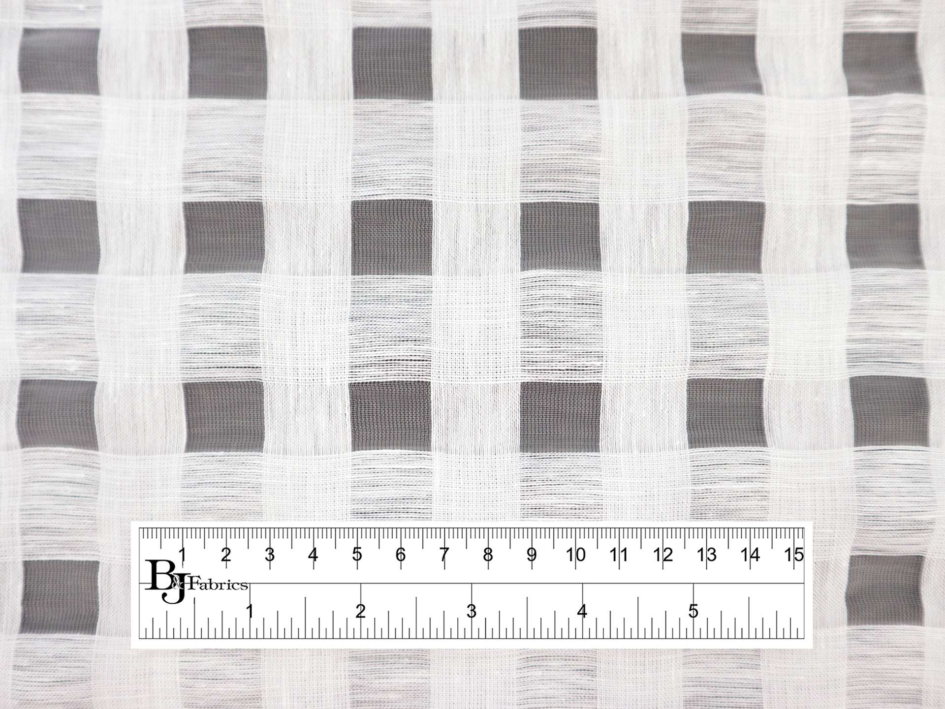 Linen Nylon Plaid Mesh in White
