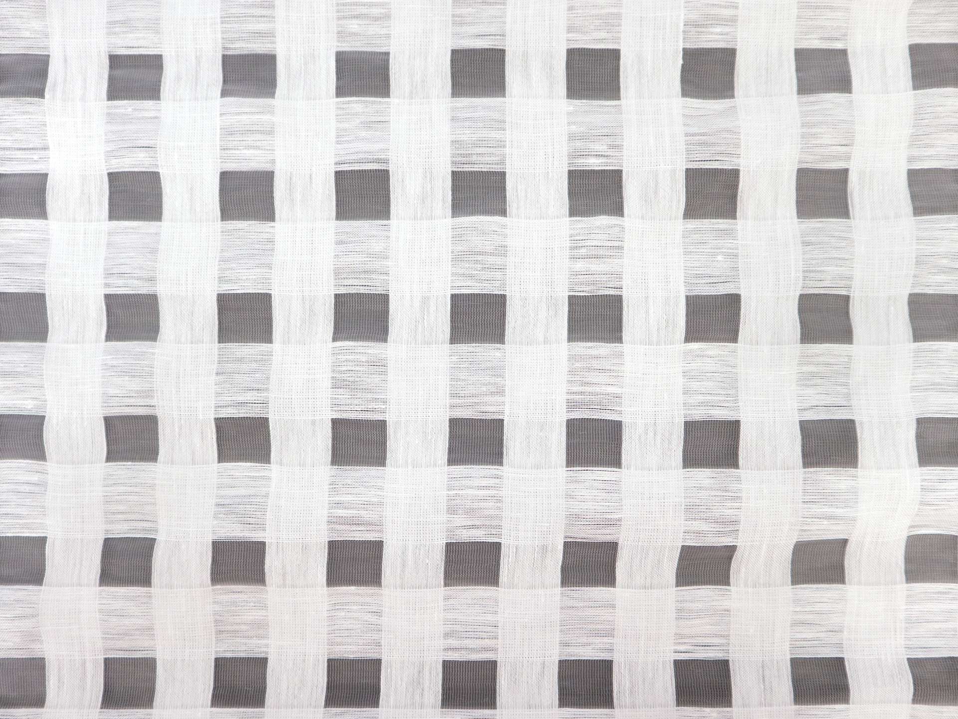 Linen Nylon Plaid Mesh in White