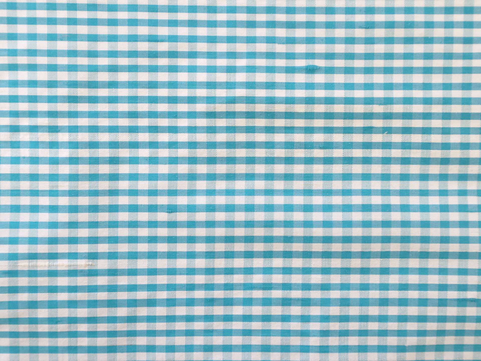 Gingham Pure Silk Shantung