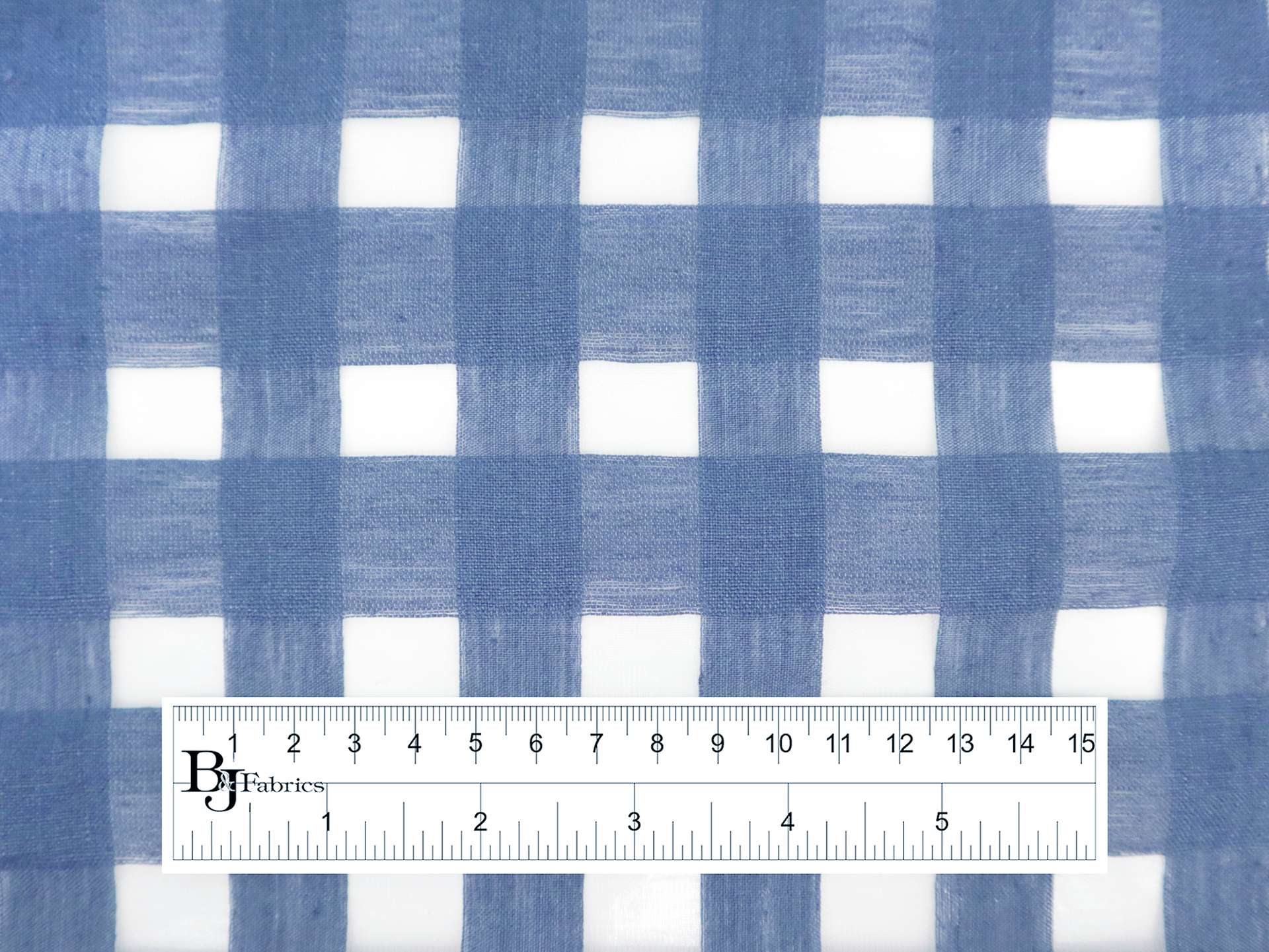 Linen Nylon Plaid Mesh in Raul Blue