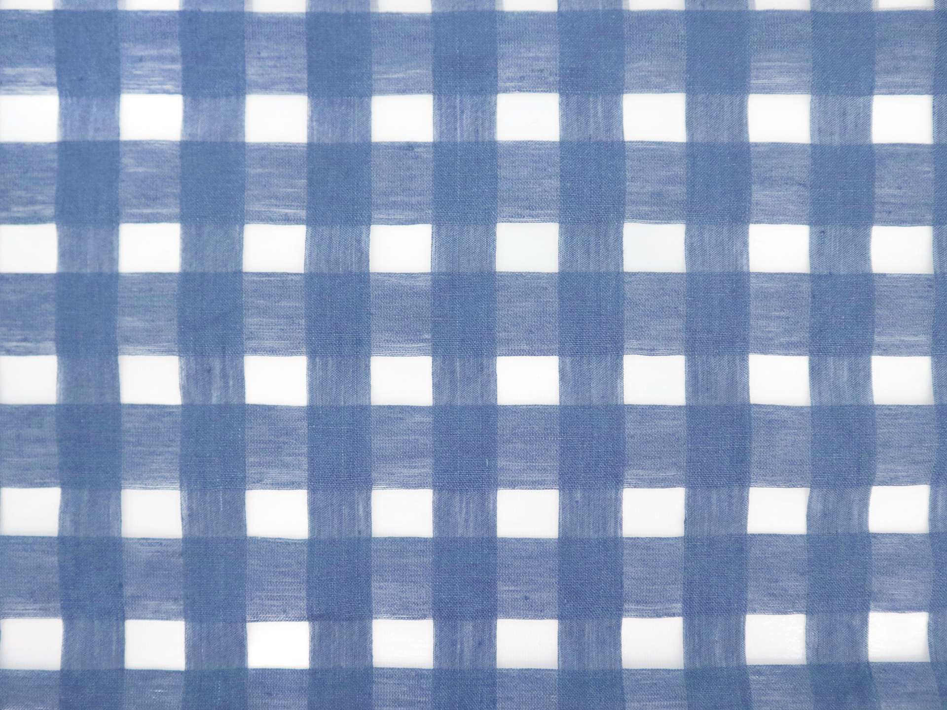 Linen Nylon Plaid Mesh in Raul Blue
