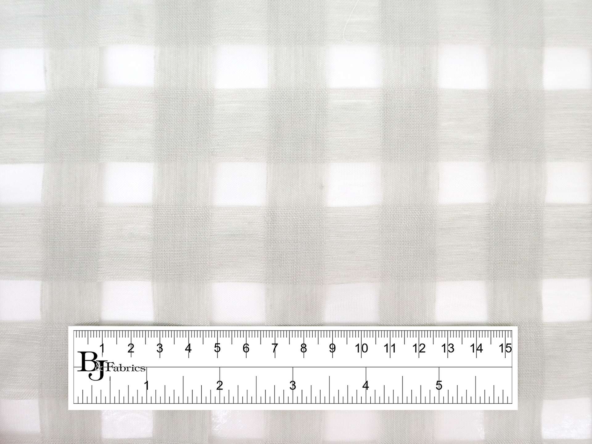 Linen & Nylon Plaid Mesh in Silver