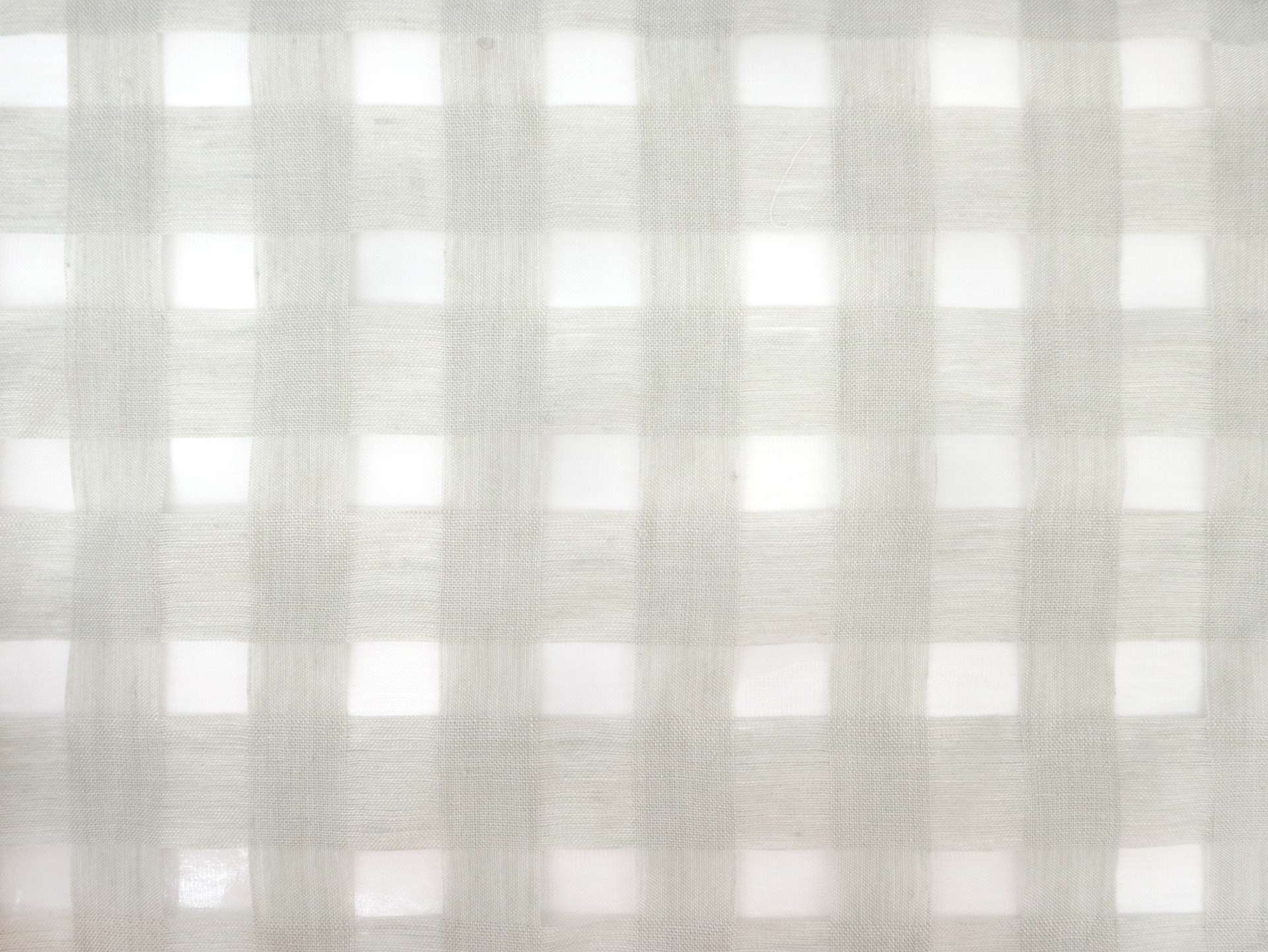 Linen & Nylon Plaid Mesh in Silver
