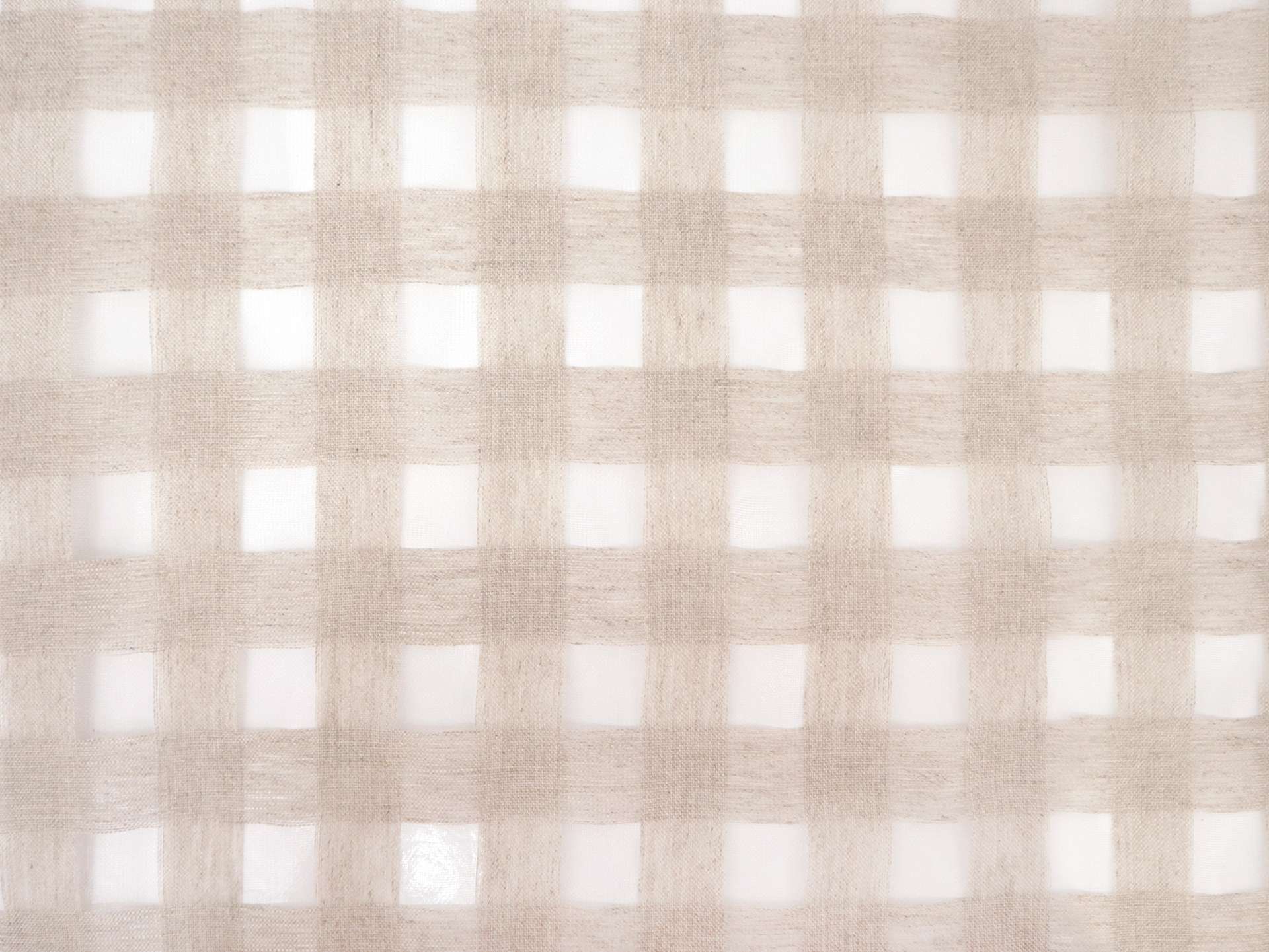 Linen & Nylon Plaid Mesh in Natural