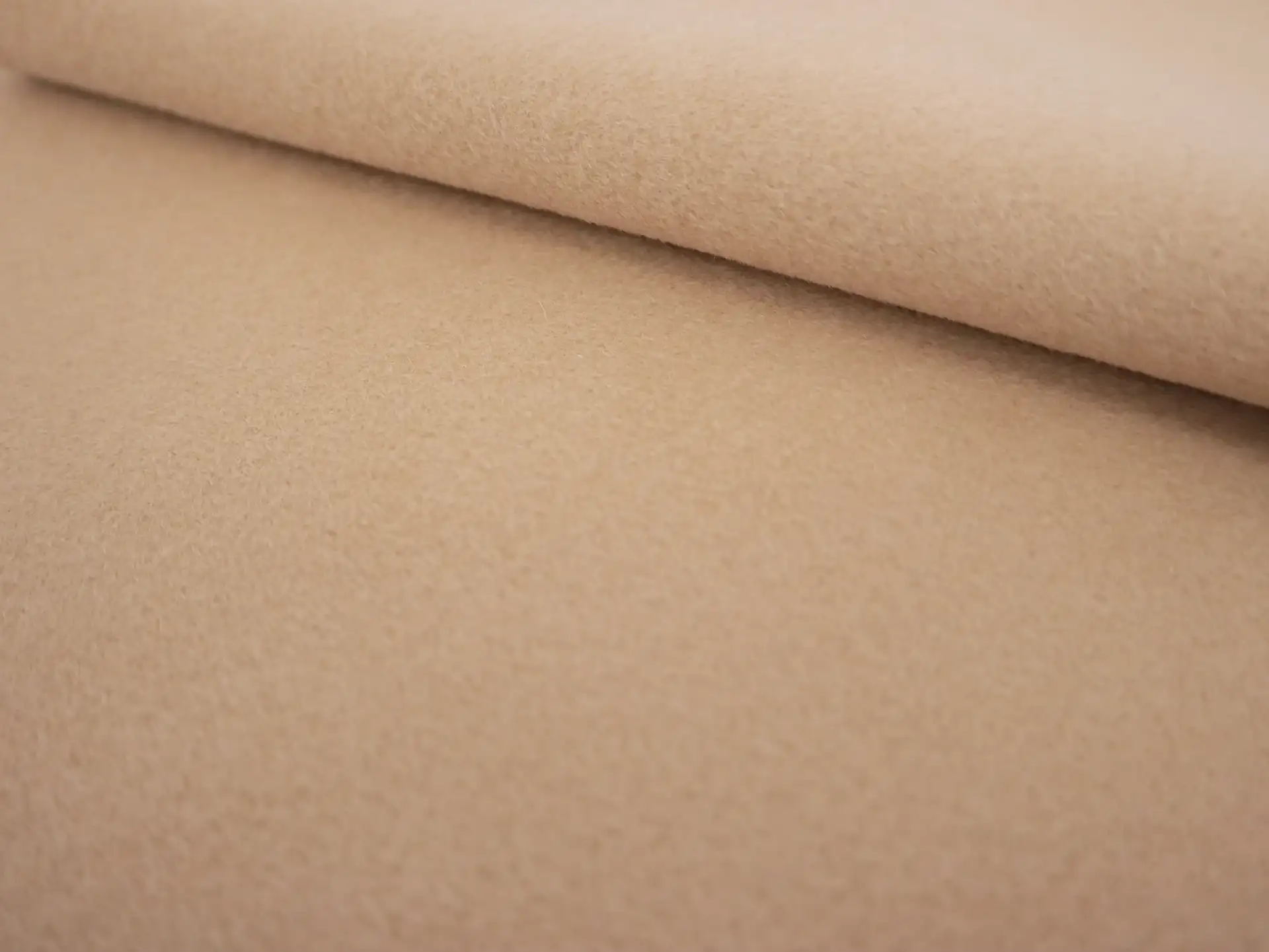Wool & Angora Coating in Sand