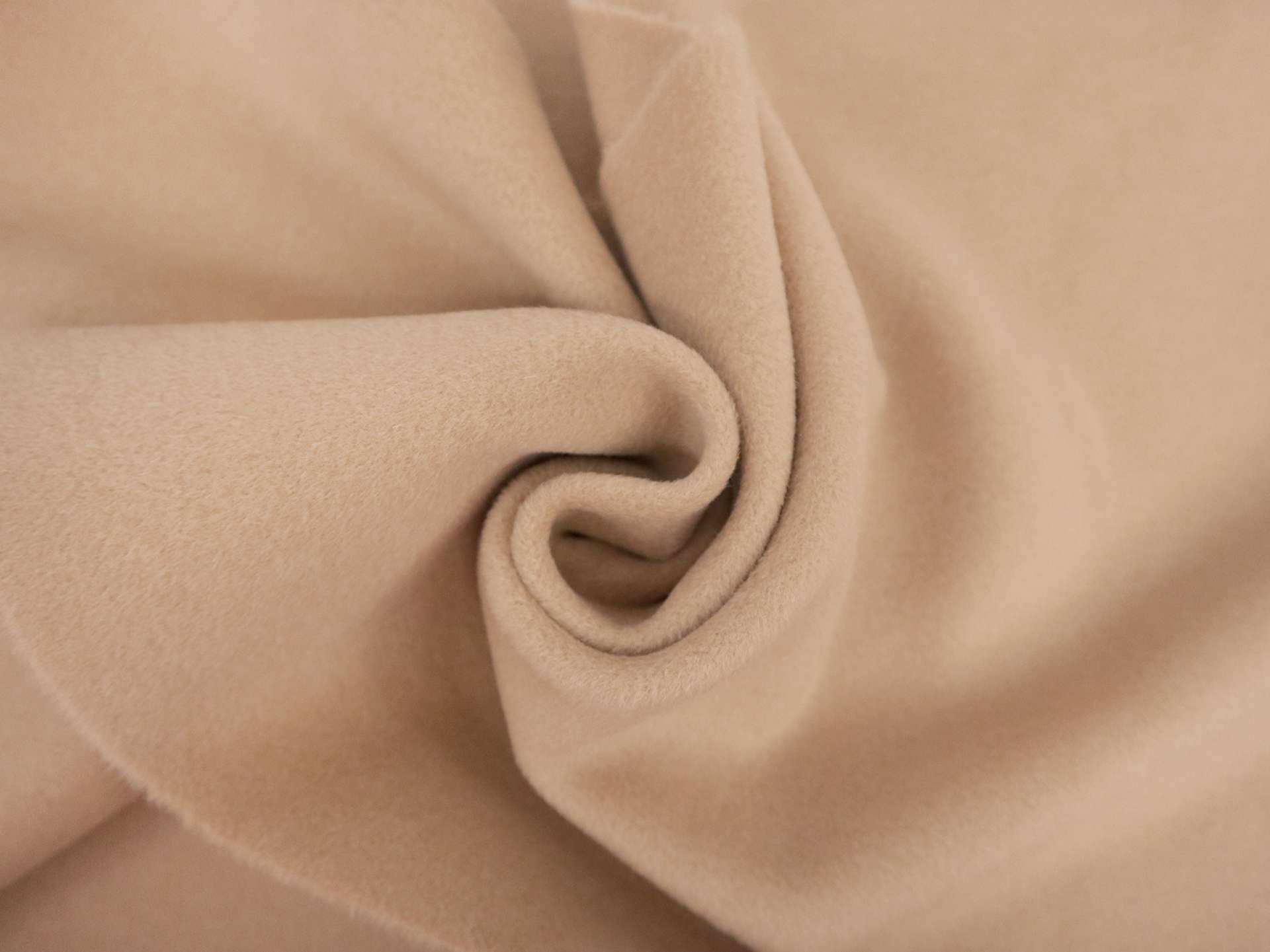 Wool & Angora Coating in Sand