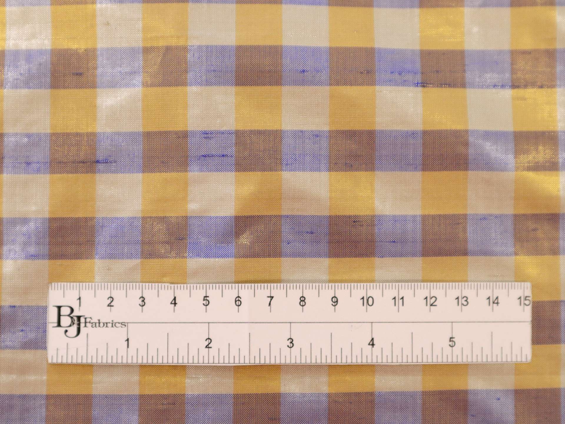 Metallic Gingham Shantung