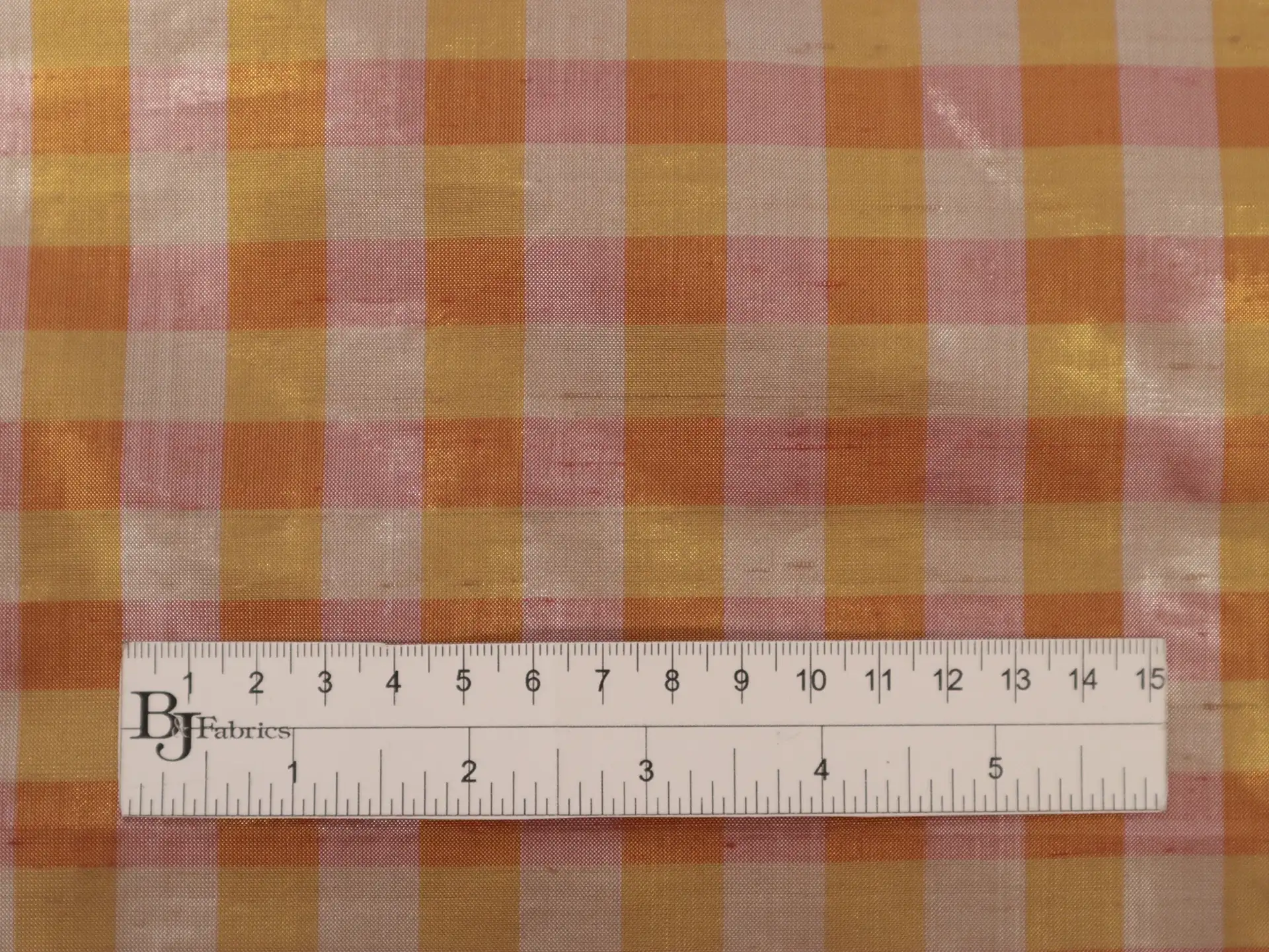 Gingham Pure Silk Shantung