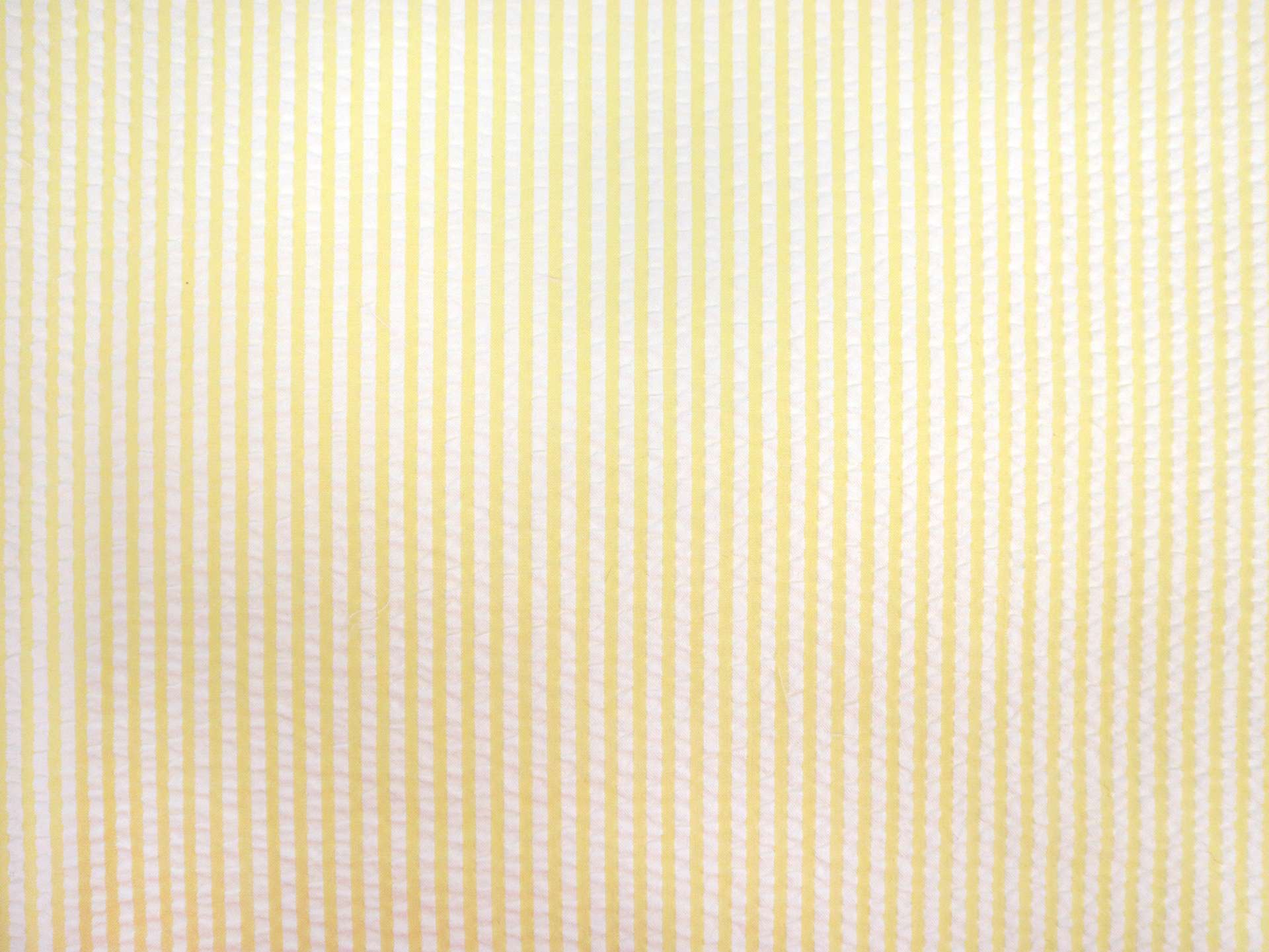 Poly Cotton Seersucker Stripe in Yellow