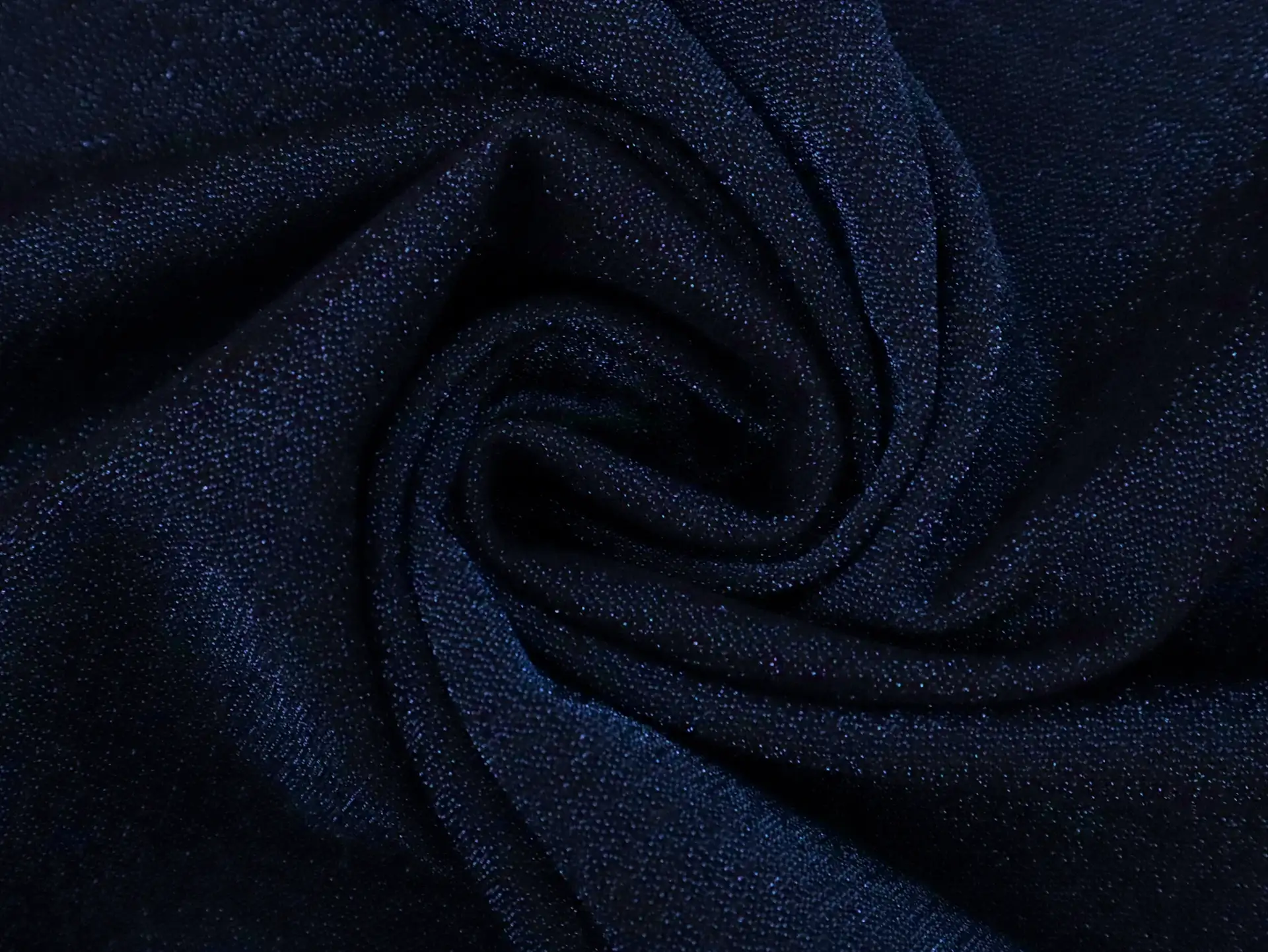 Polyester Blend Metallic Crepe in Dark Blue