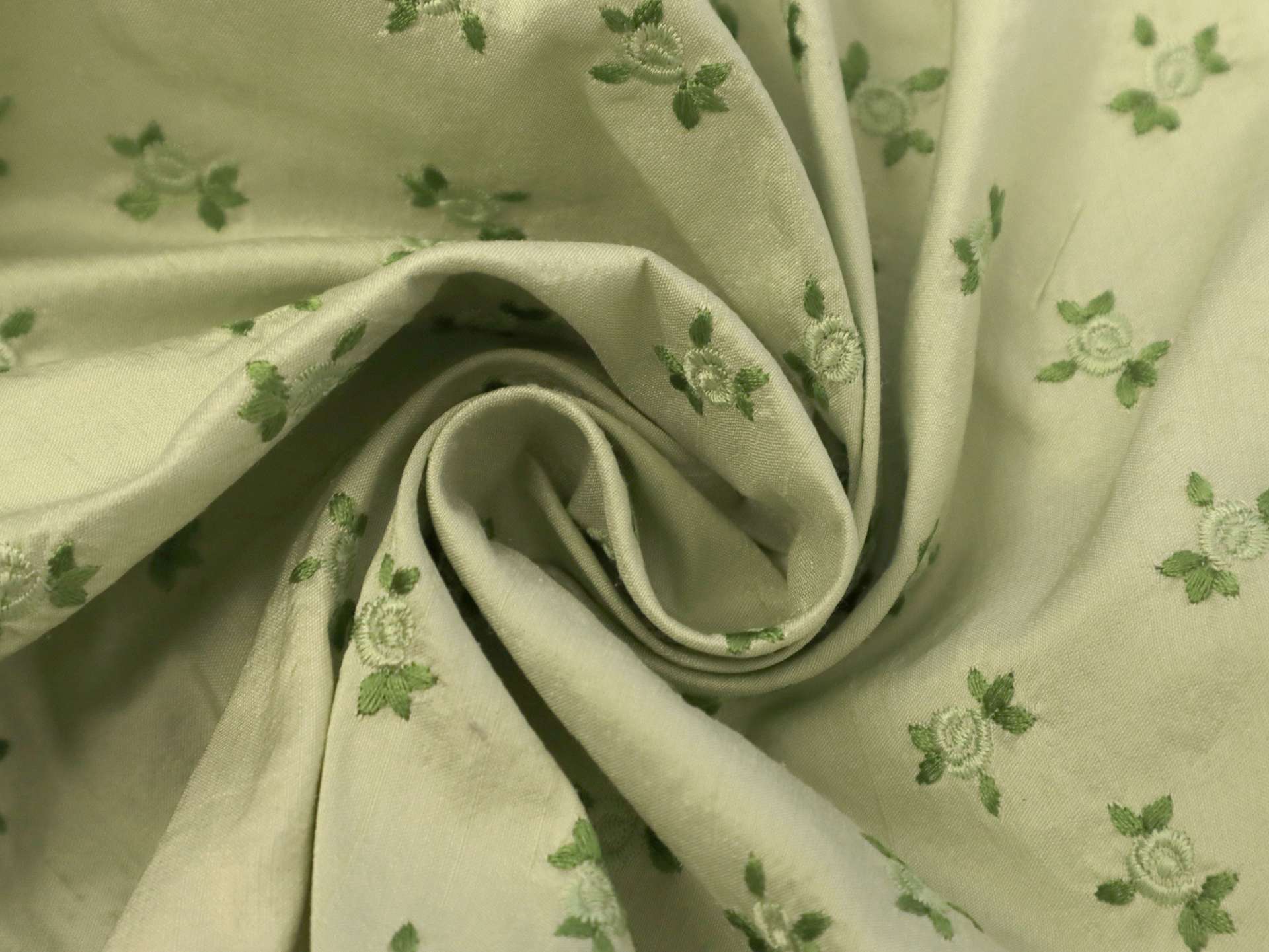 Embroidered Silk Shantung