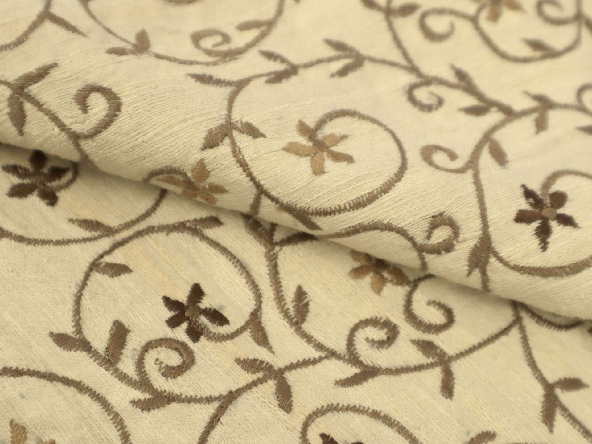 Embroidered Silk Tussah