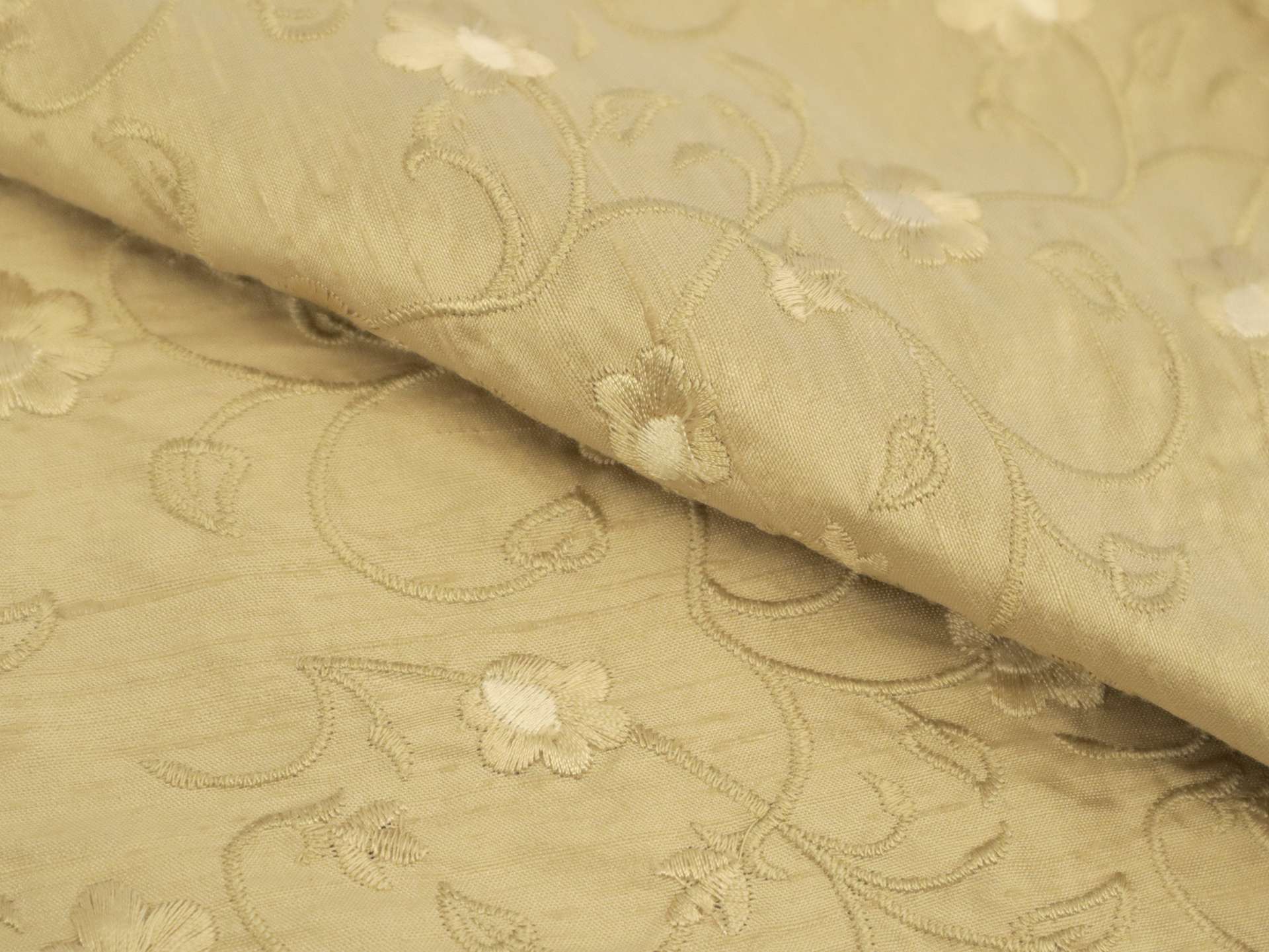 Embroidered Silk Shantung