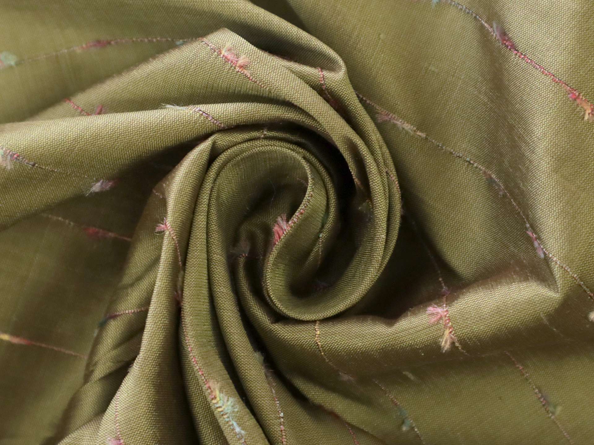 Silk Shantung with Woven Stripes