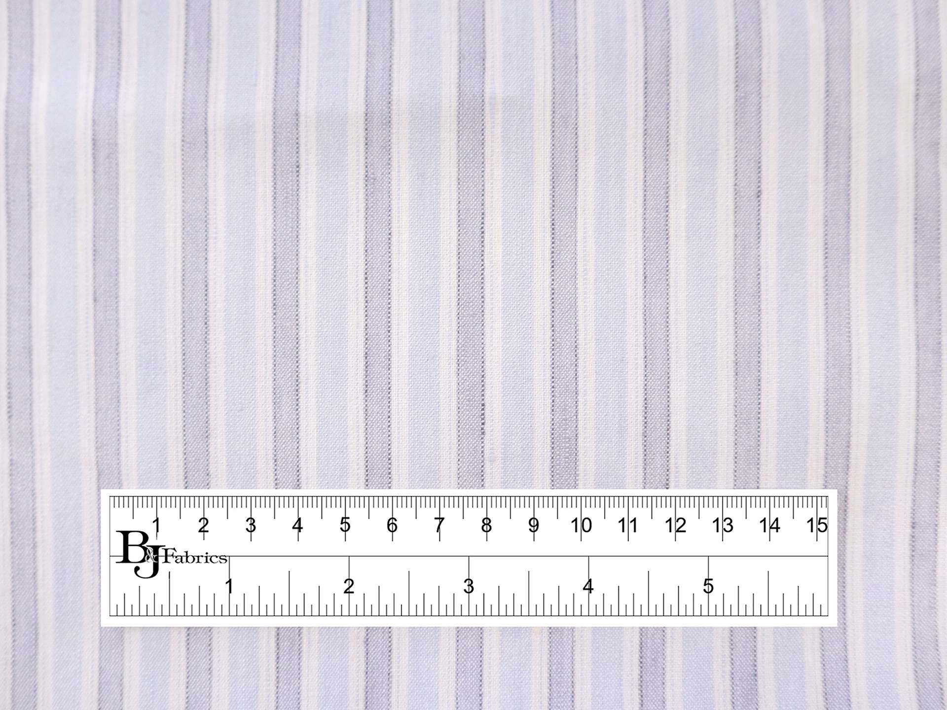 Stretch Linen with Multi Track Stripes in Light Blue