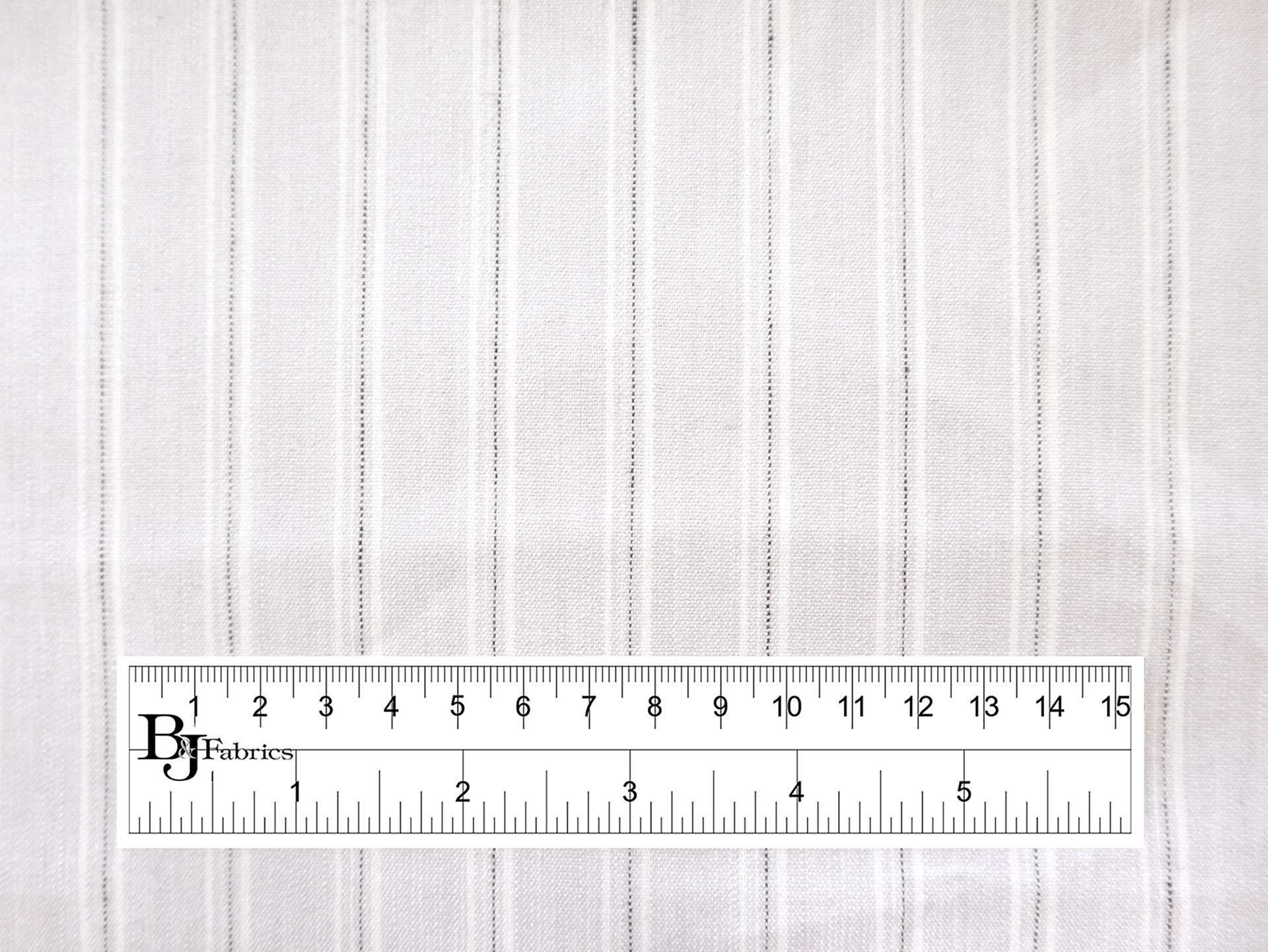 Stretch Linen with Multi Track Stripes in Light Grey