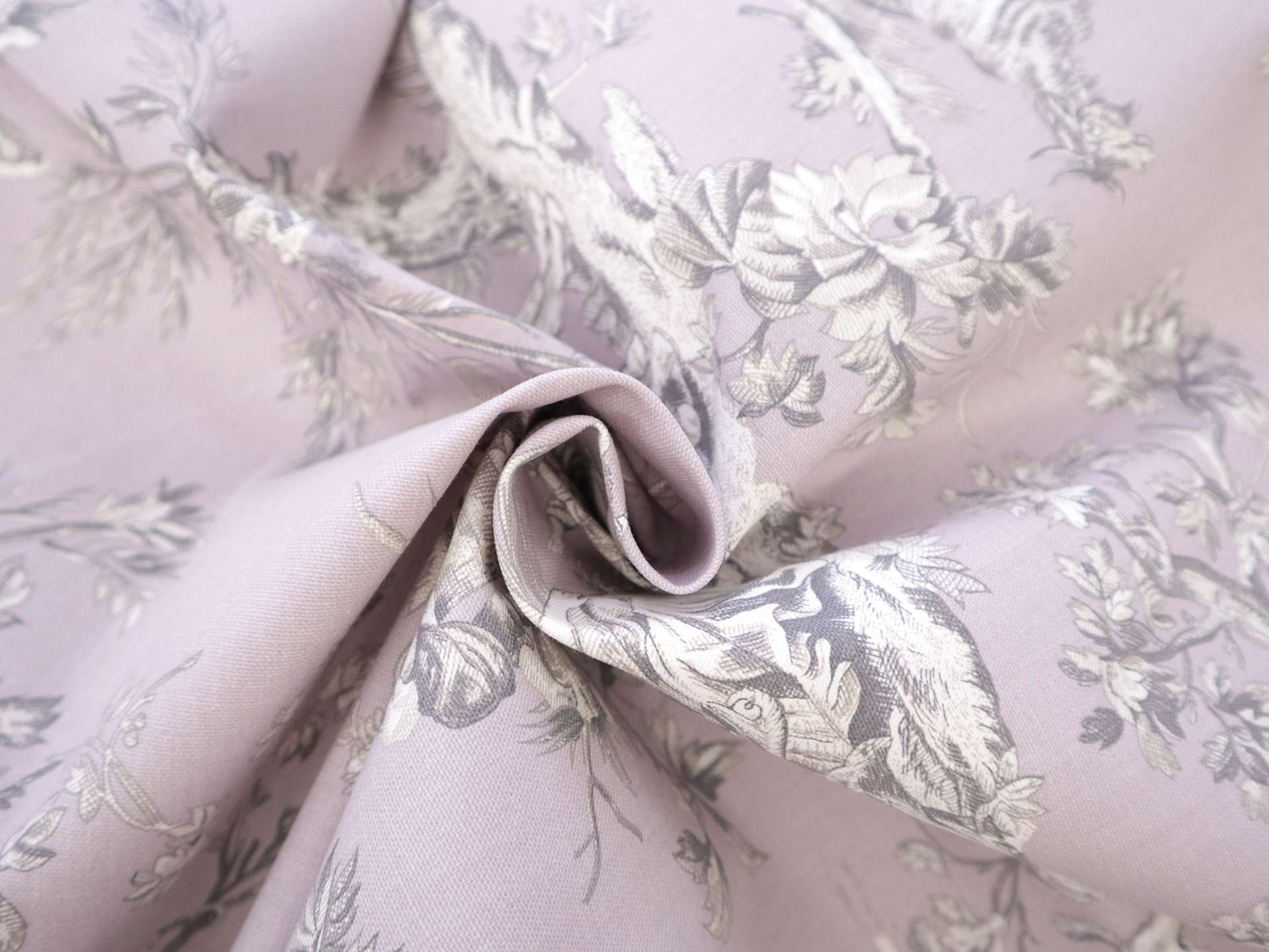 Cotton Canvas Toile de Jouy in 