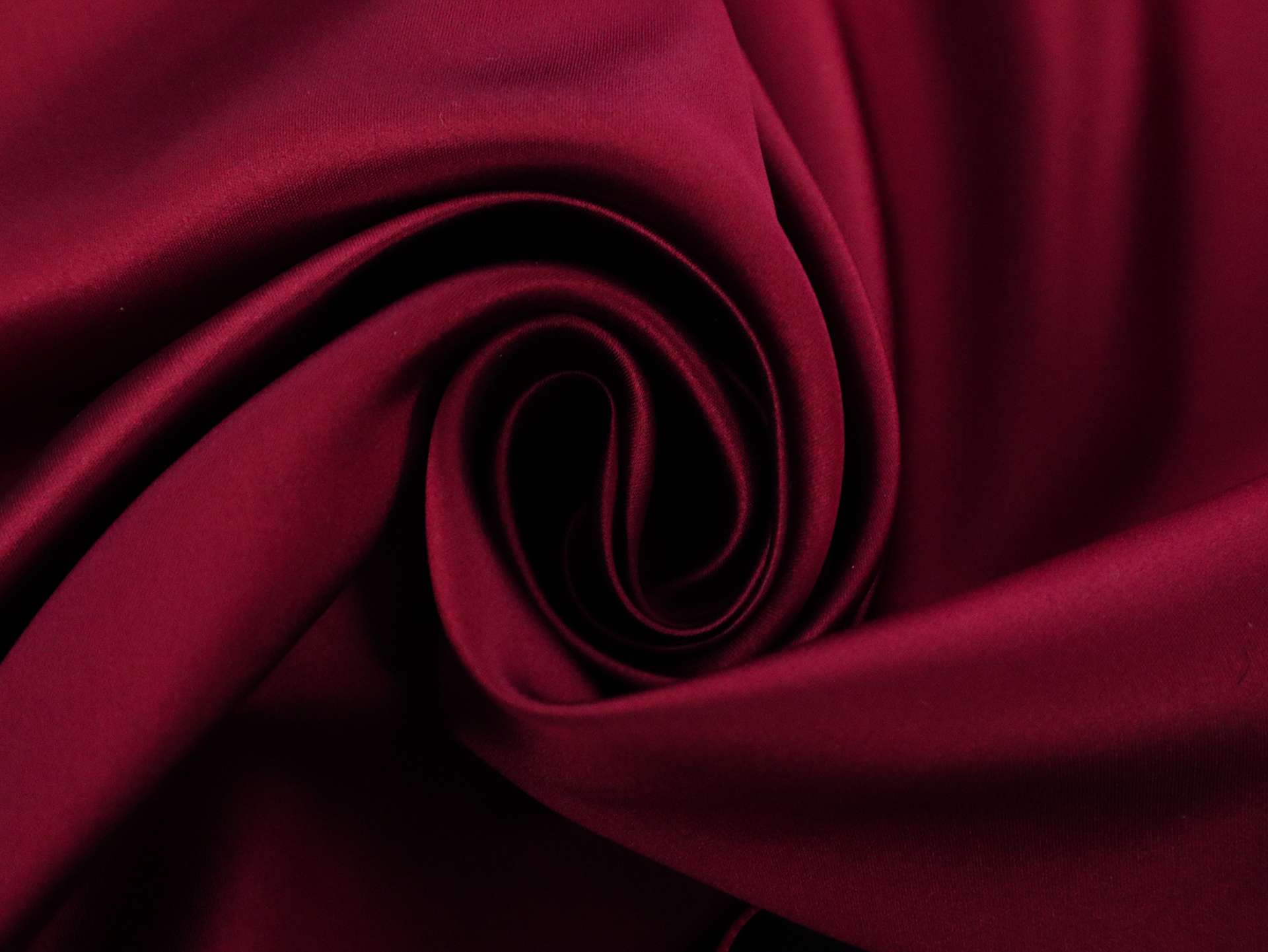 Silk Double Face Satin in Crimson and Black