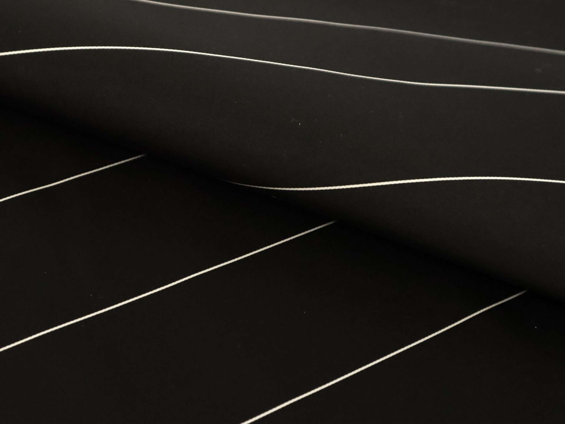 Double Face Silk Satin Stripe in Black and White