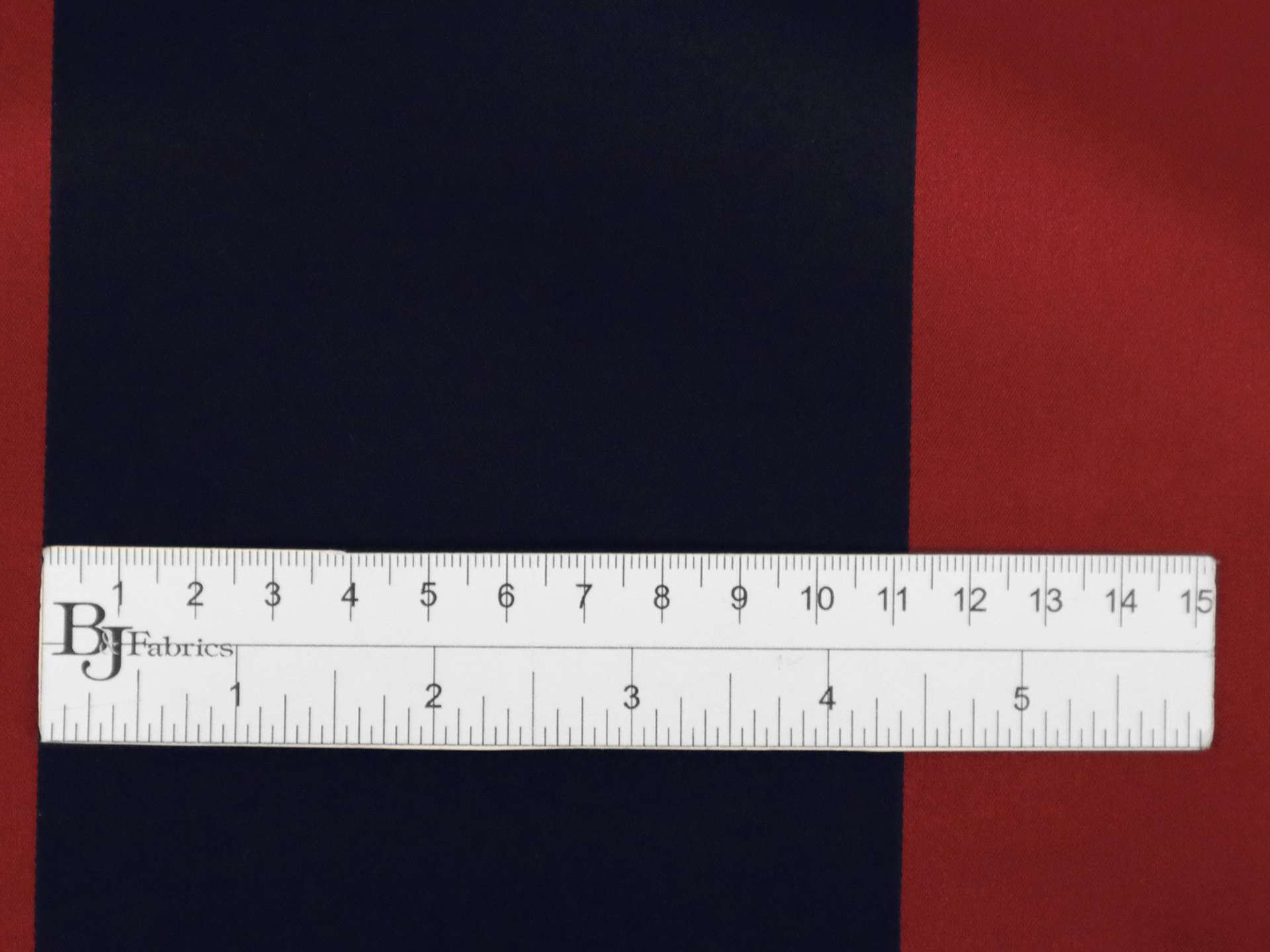 Double Face Silk Satin Stripe in 4 1/2" Red and Navy