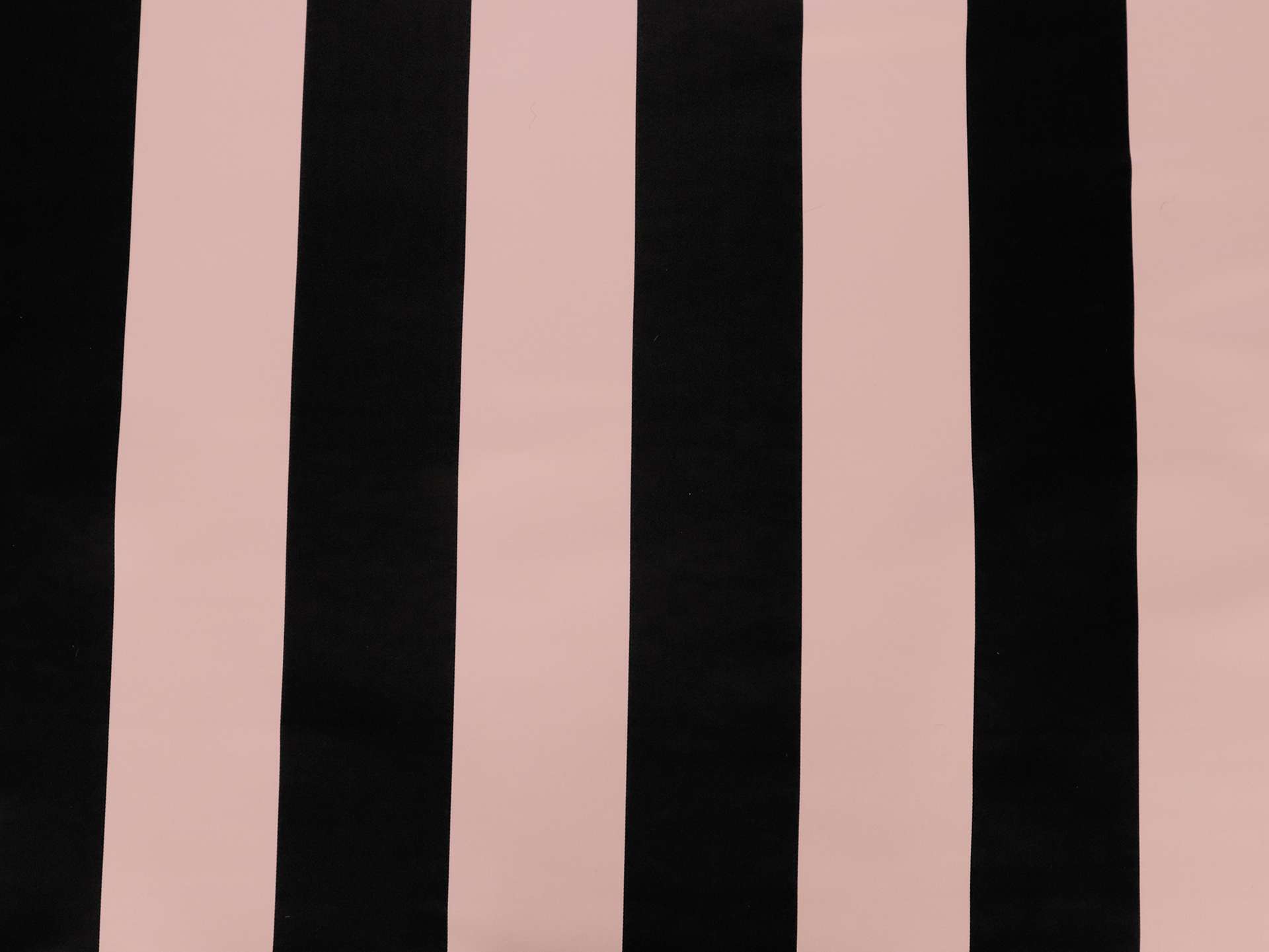 Double Face Silk Satin Stripe in Black and Pink