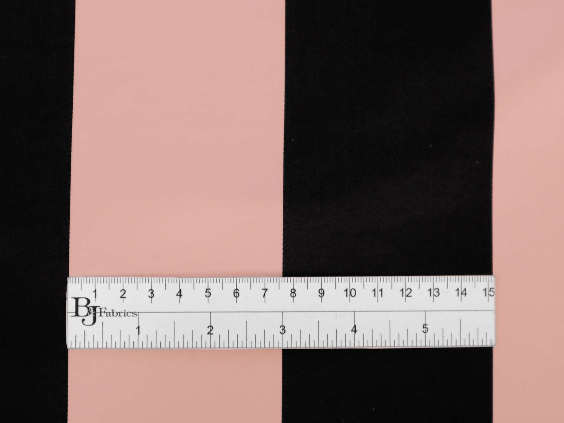 Double Face Silk Satin Stripe in Black and Pink