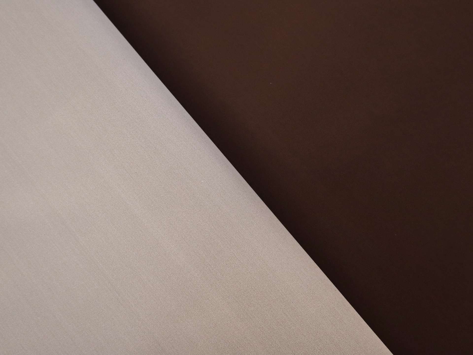 Double Face Silk Satin in Brown and Silver