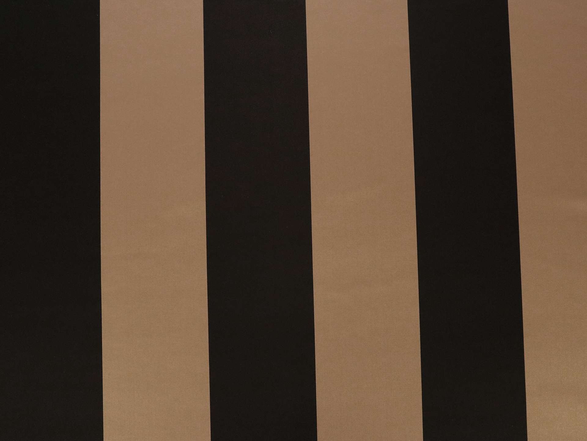 Double Face Silk Satin Stripe in Black and Sand