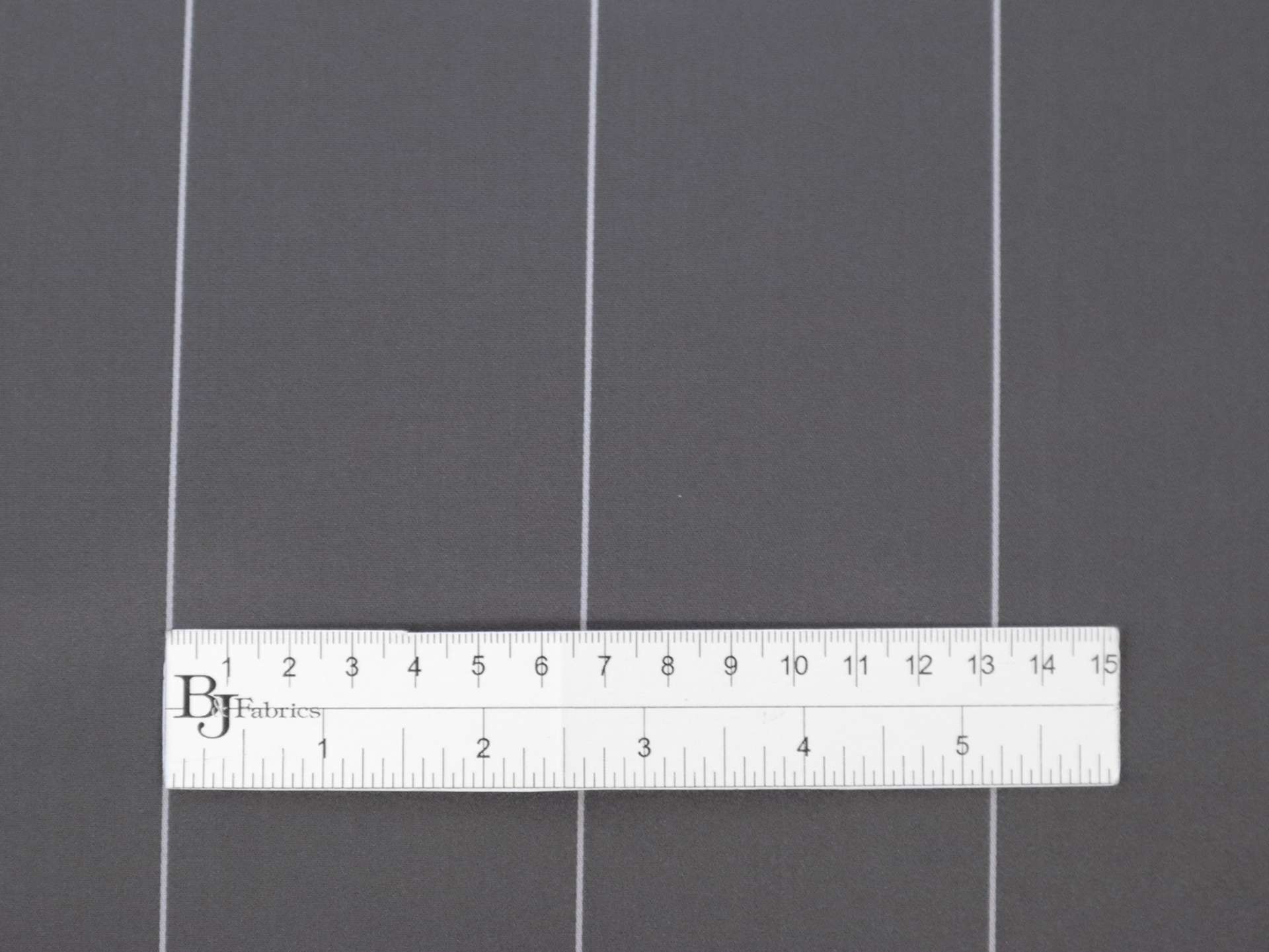 Double Face Silk Satin Stripe in Slate Grey and White