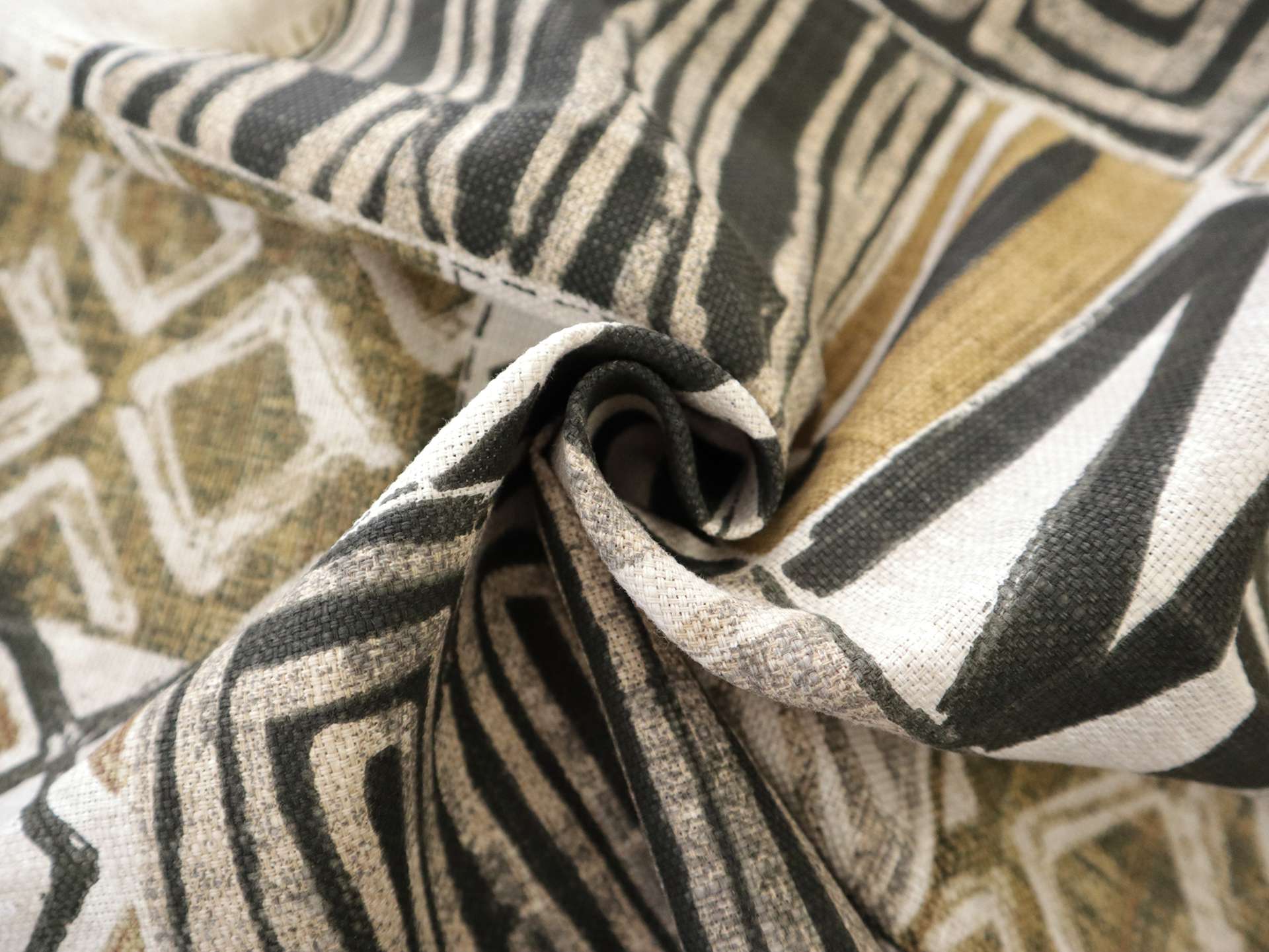 Cotton & Linen Upholstery with Ethnic Print