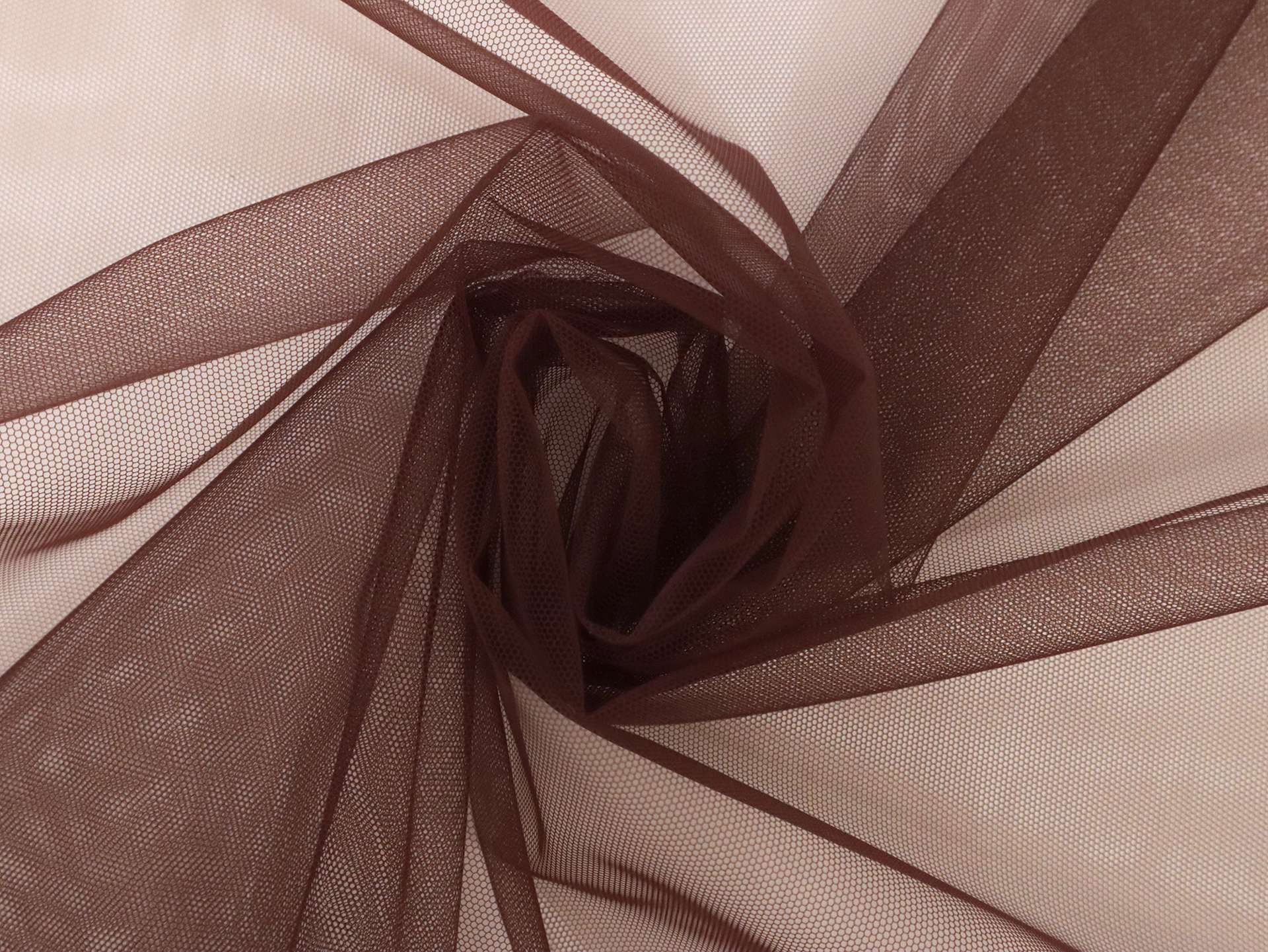 Italian Nylon Tulle in Chocolate
