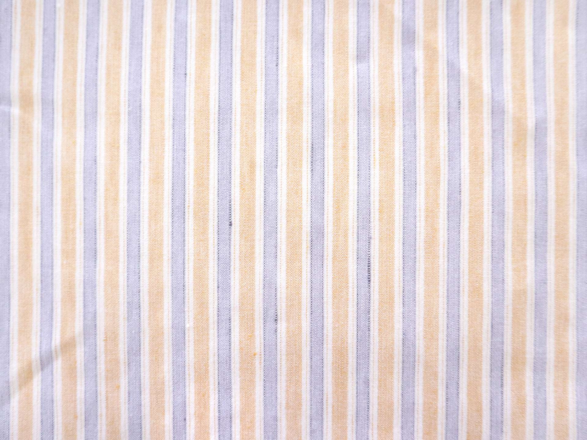 Stretch Linen with Multi Track Stripes in Yellow