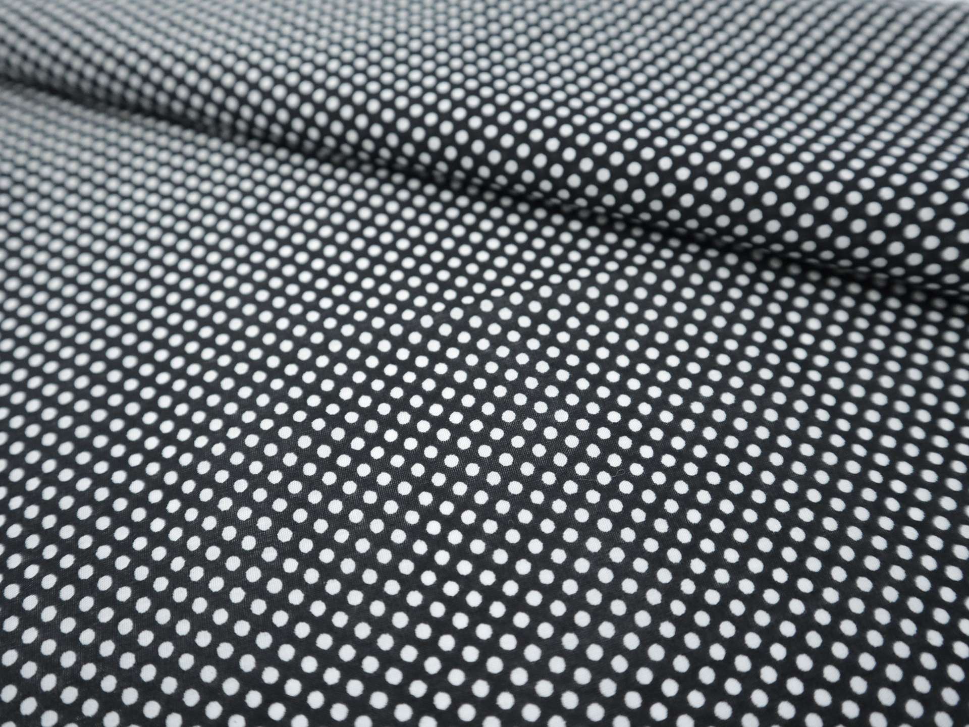 Cotton Broadcloth with Polka Dots Print