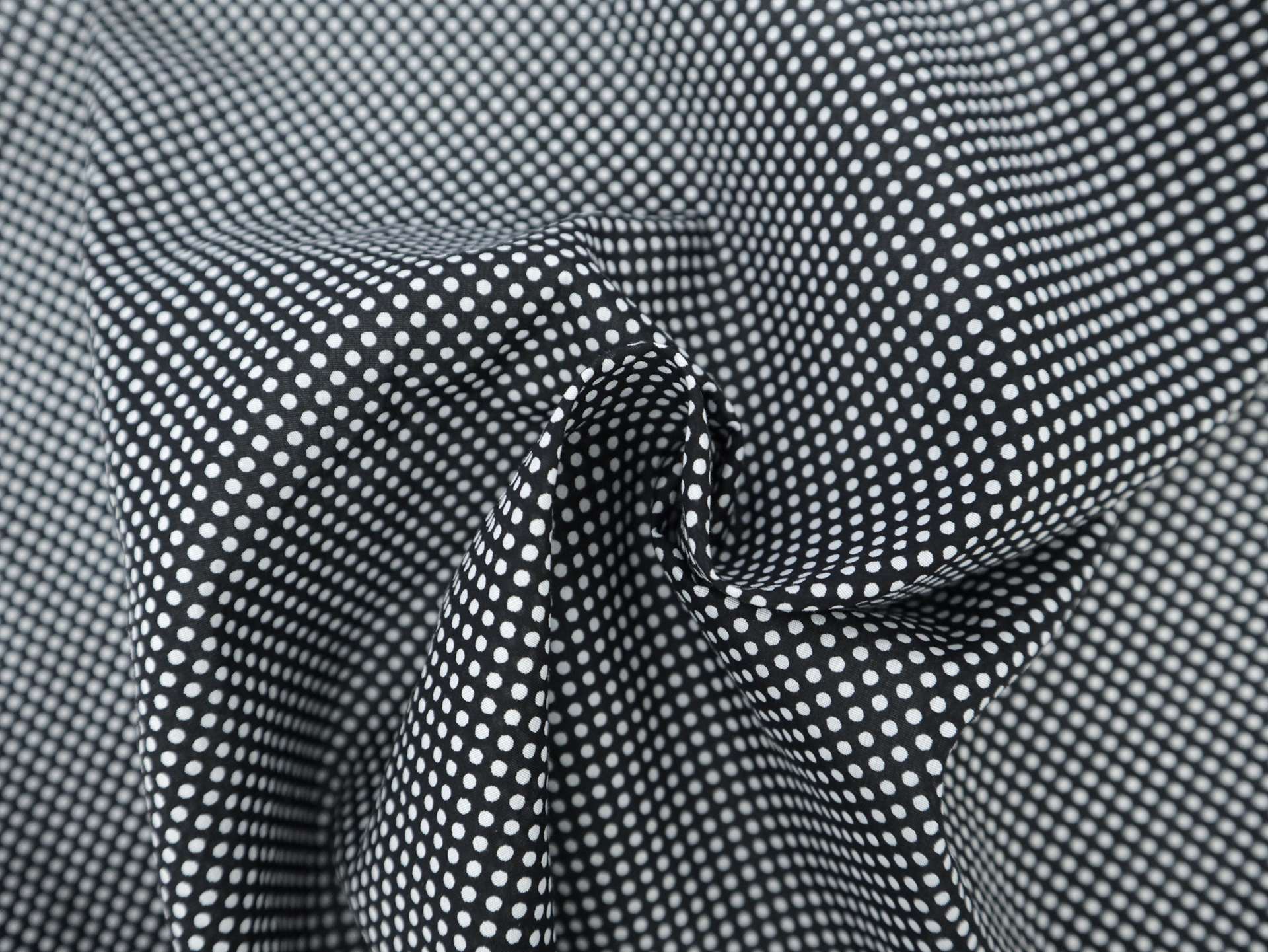Cotton Broadcloth with Polka Dots Print